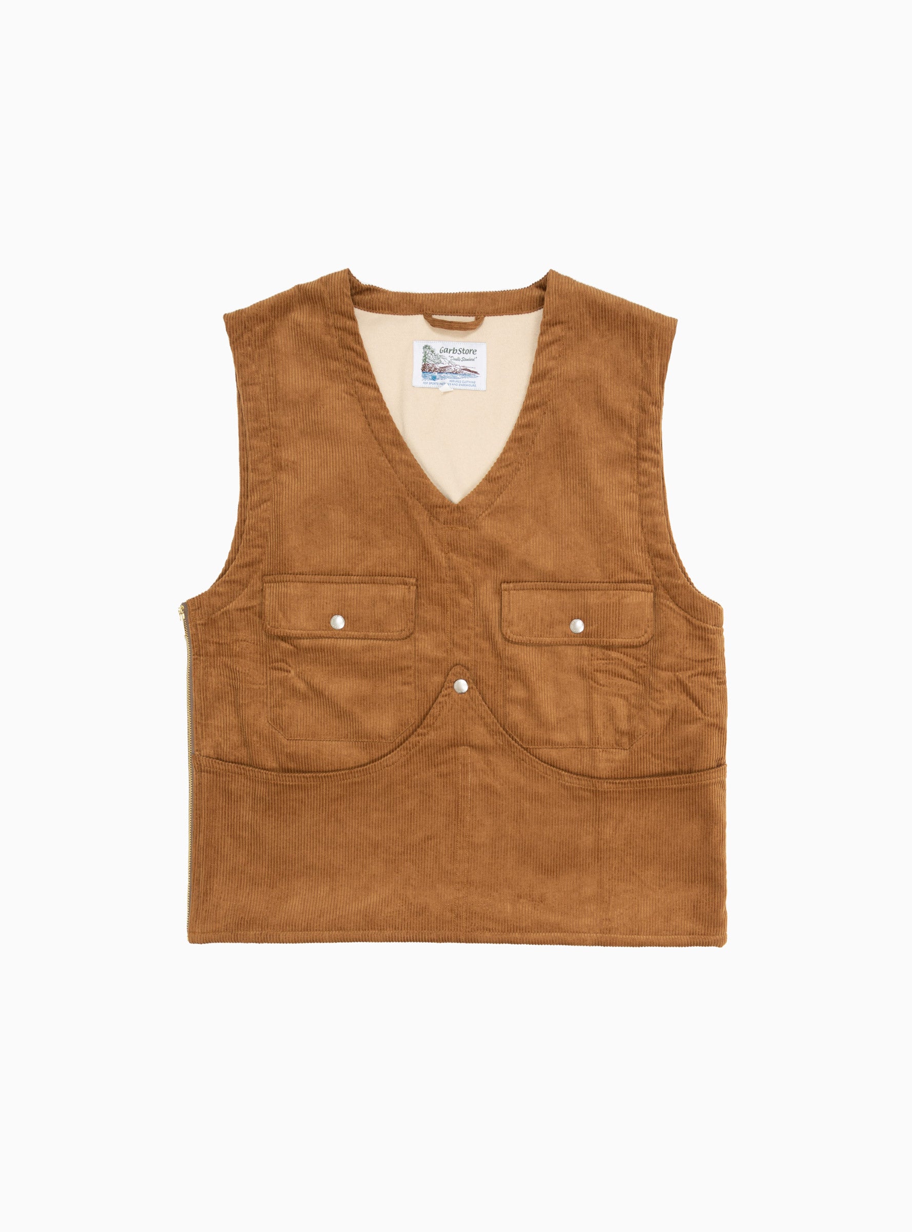  Garbstore Cord Vest Tobacco