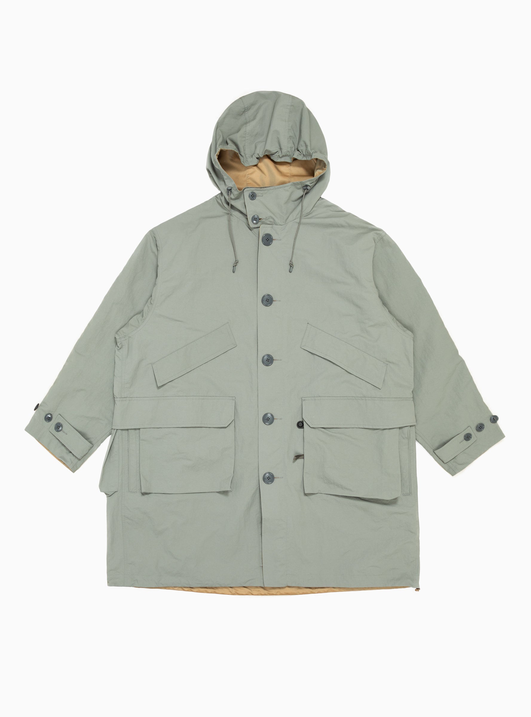  Daiwa Pier39 Tech Mil Reversible Overcoat Light Grey & Camel