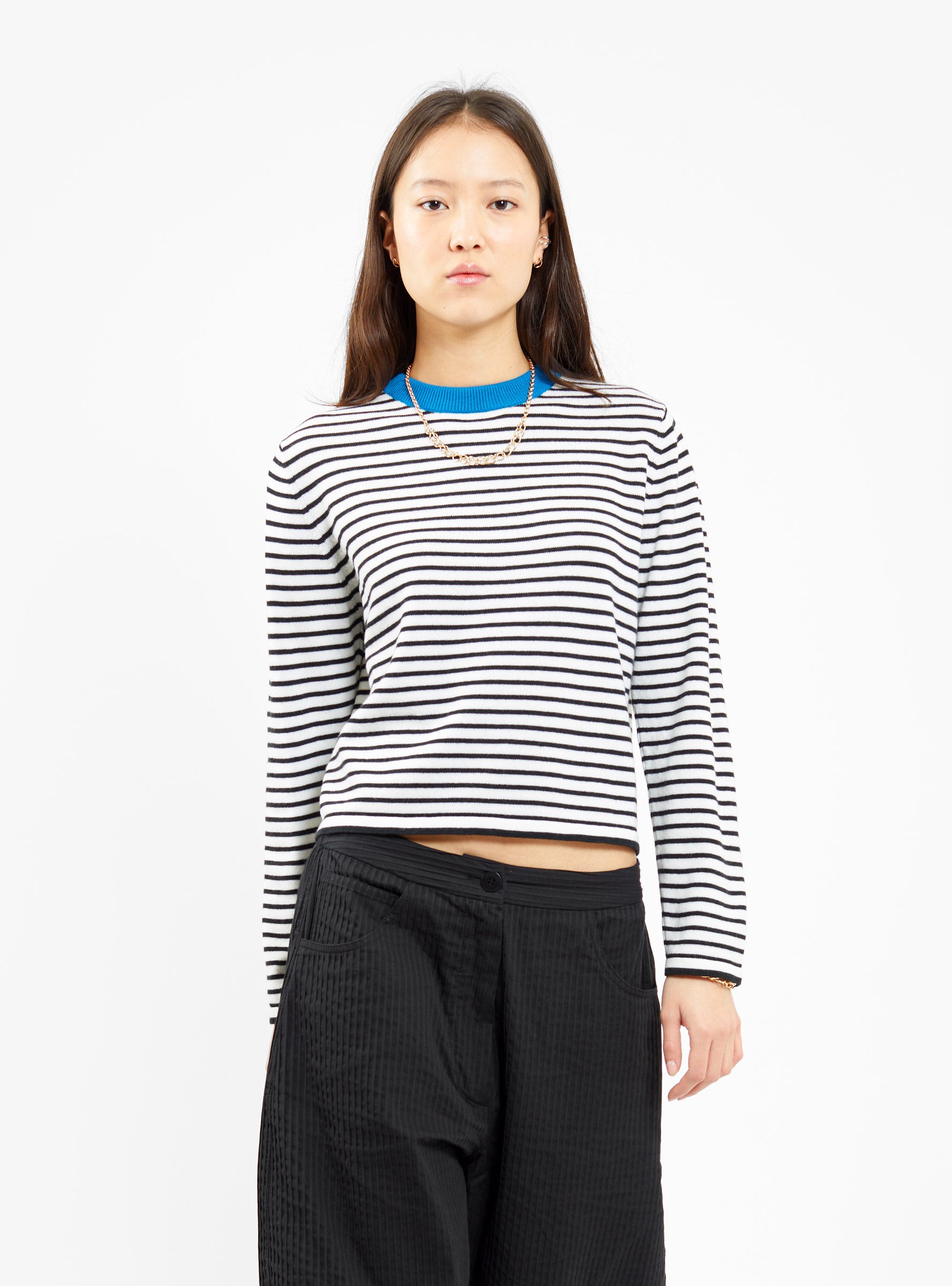  Cordera Merino Wool Striped T-Shirt Blue