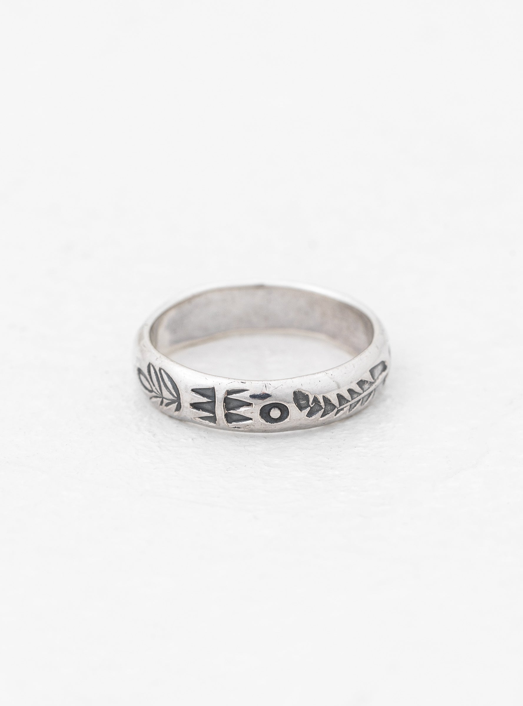  NORTH WORKS Engraved Ring B Silver