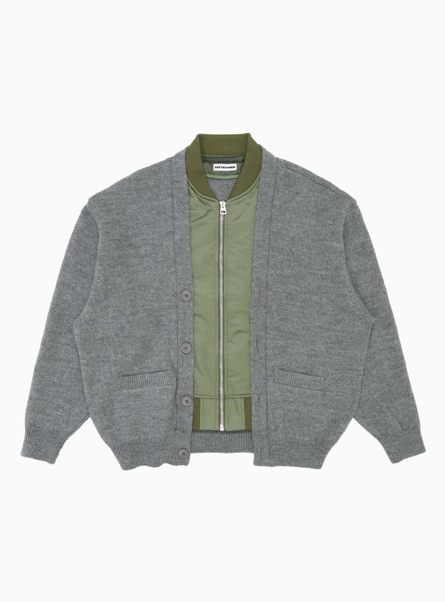  SOFTHYPHEN MA-1 Mix Cardigan Grey