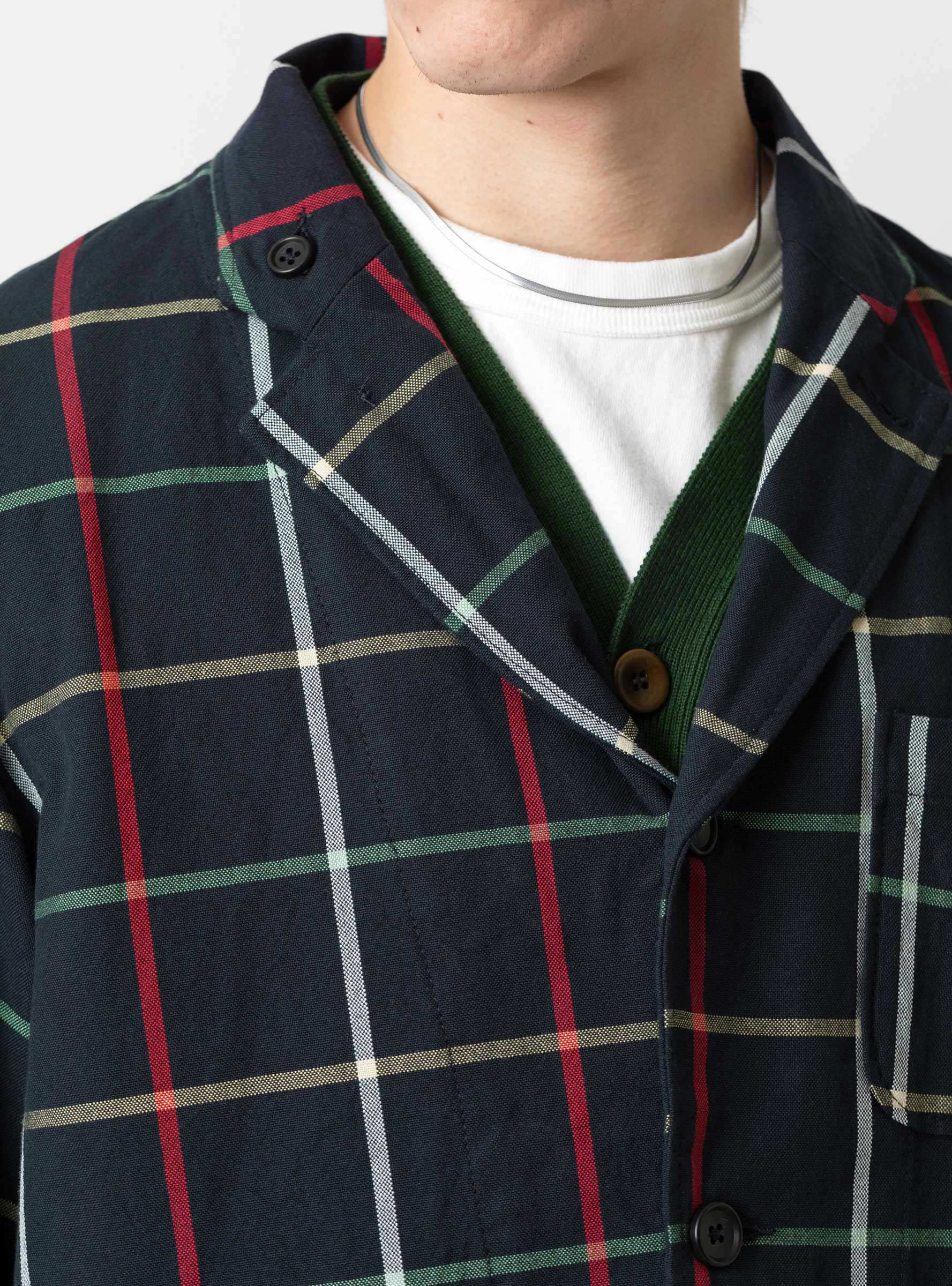 engineered garments Engineered Garments Loiter Jacket Navy Windowpane - Size: Small