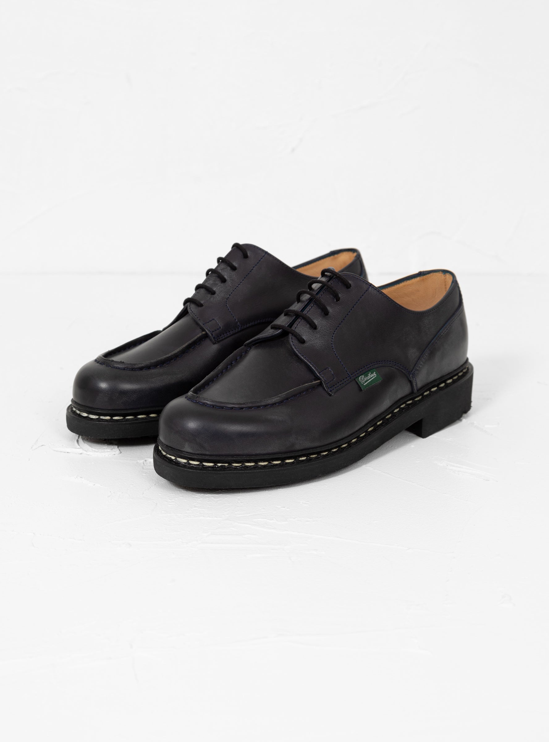 Paraboot Paraboot Chambord Leather Shoes Navy - Size: UK 11