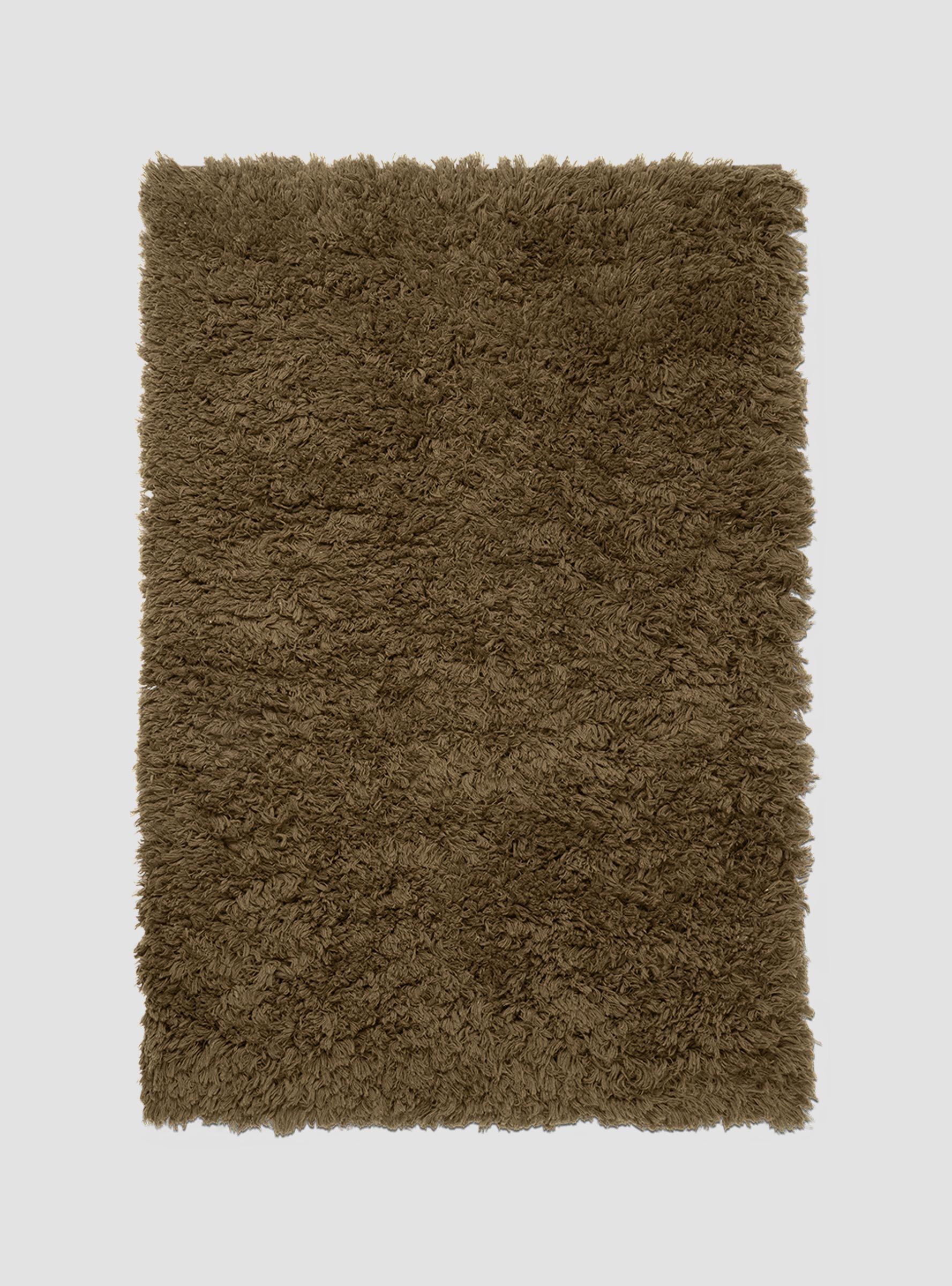  ferm LIVING Meadow High Pile Rug S Tapenade Green