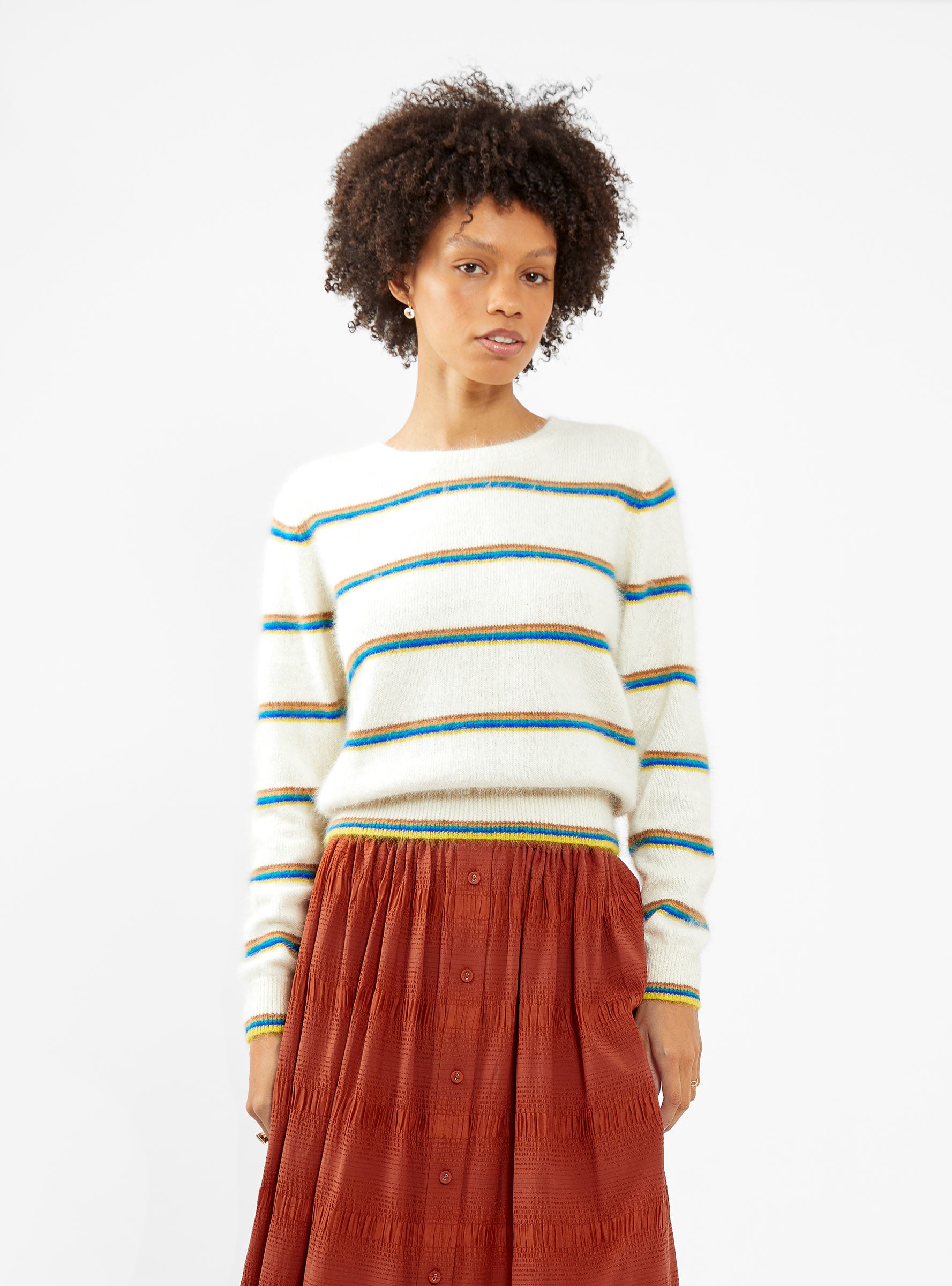  Bellerose Dattor Sweater Off-White Stripe