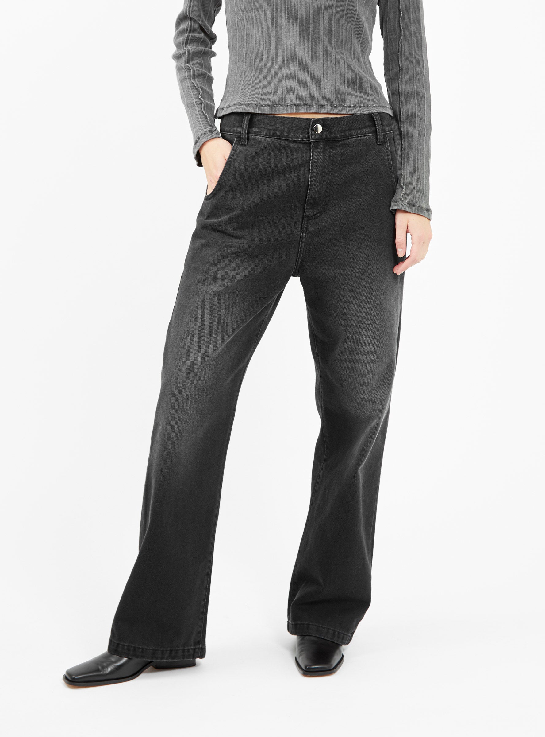  mfpen Straight Cut Jeans Faded Black