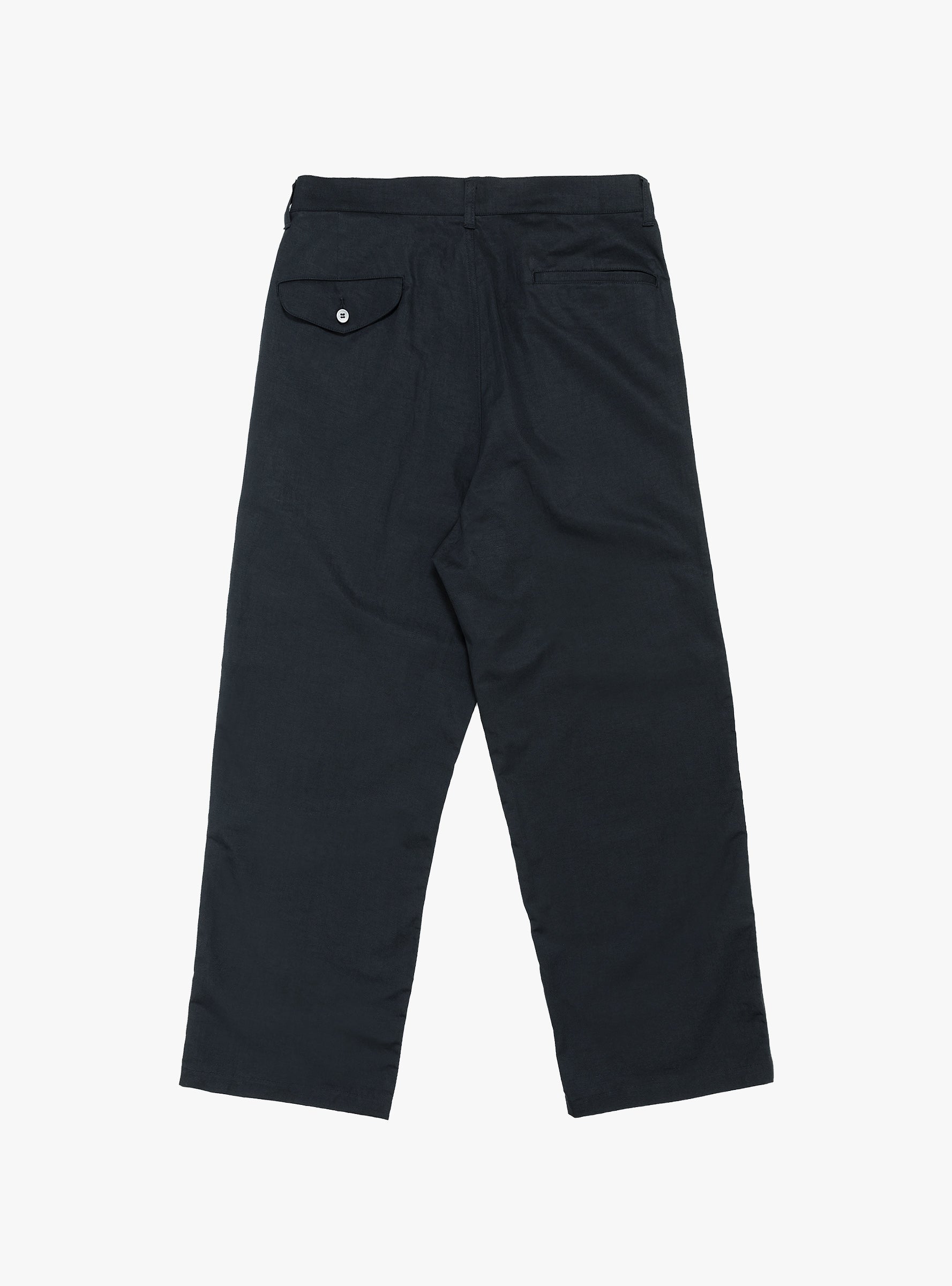  Still By Hand Linen Mixed Baker Pants Navy - Size: Medium