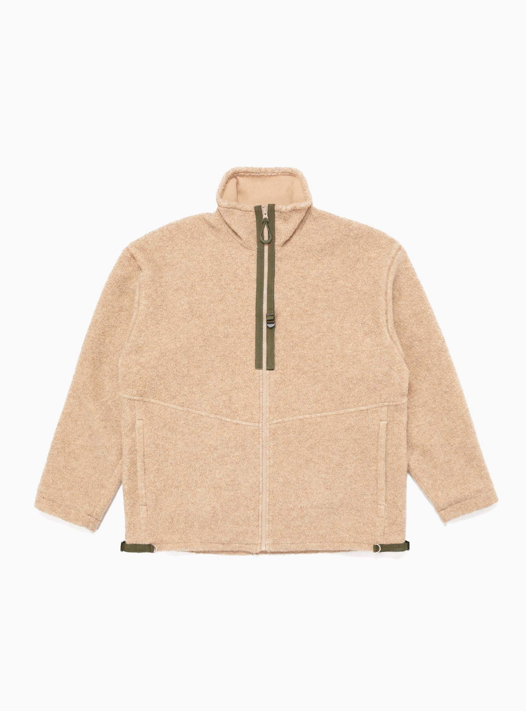  Garbstore Wool Zip Up Fleece Natural