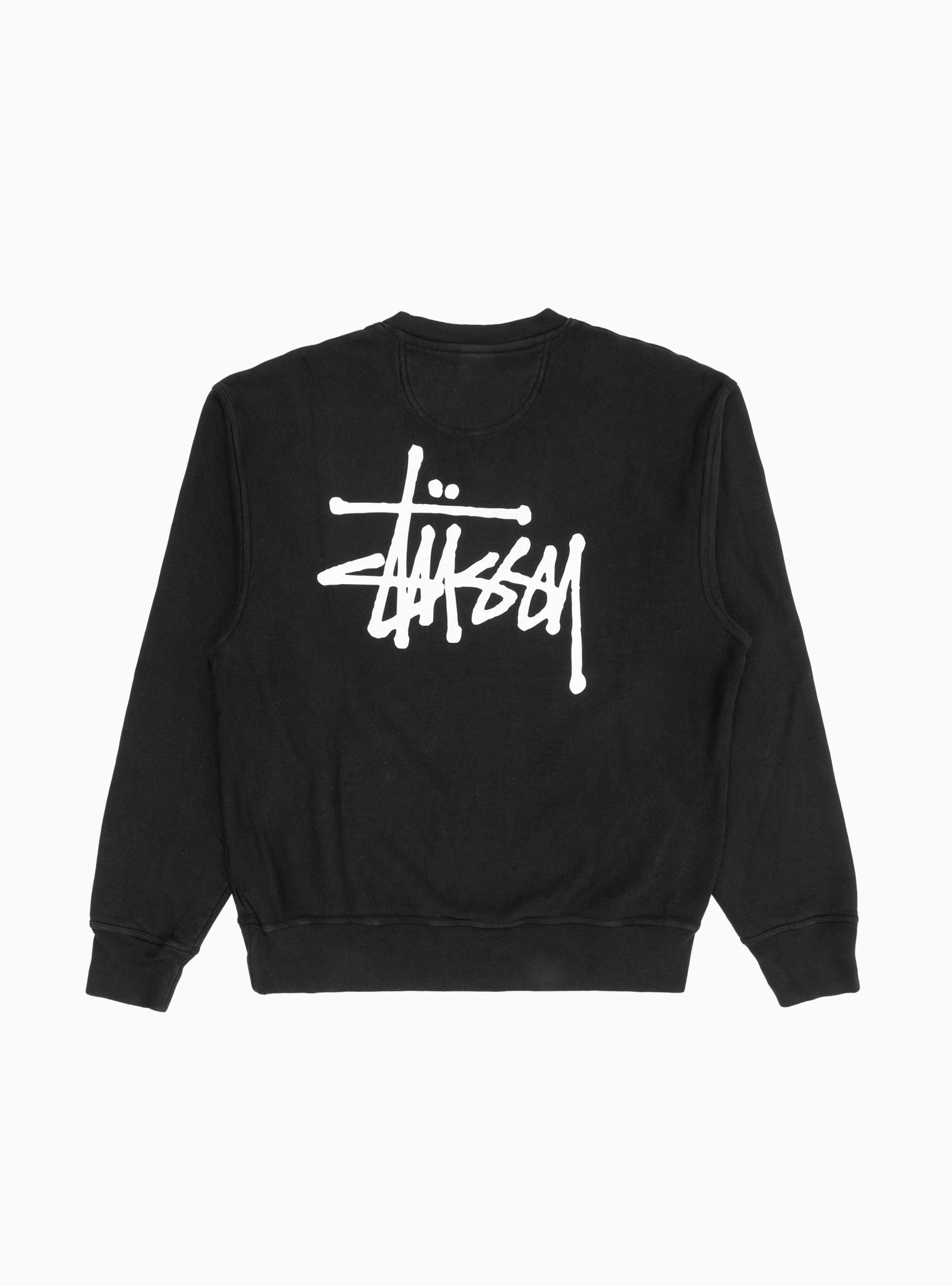  Stüssy Basic Pigment Dyed Sweatshirt Black