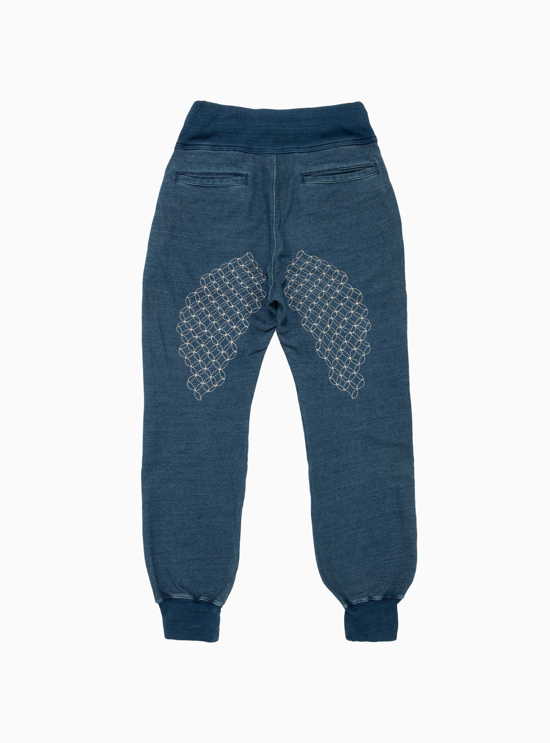  Kapital Indigo Cotton Fleece Sweatpants - Size: Small