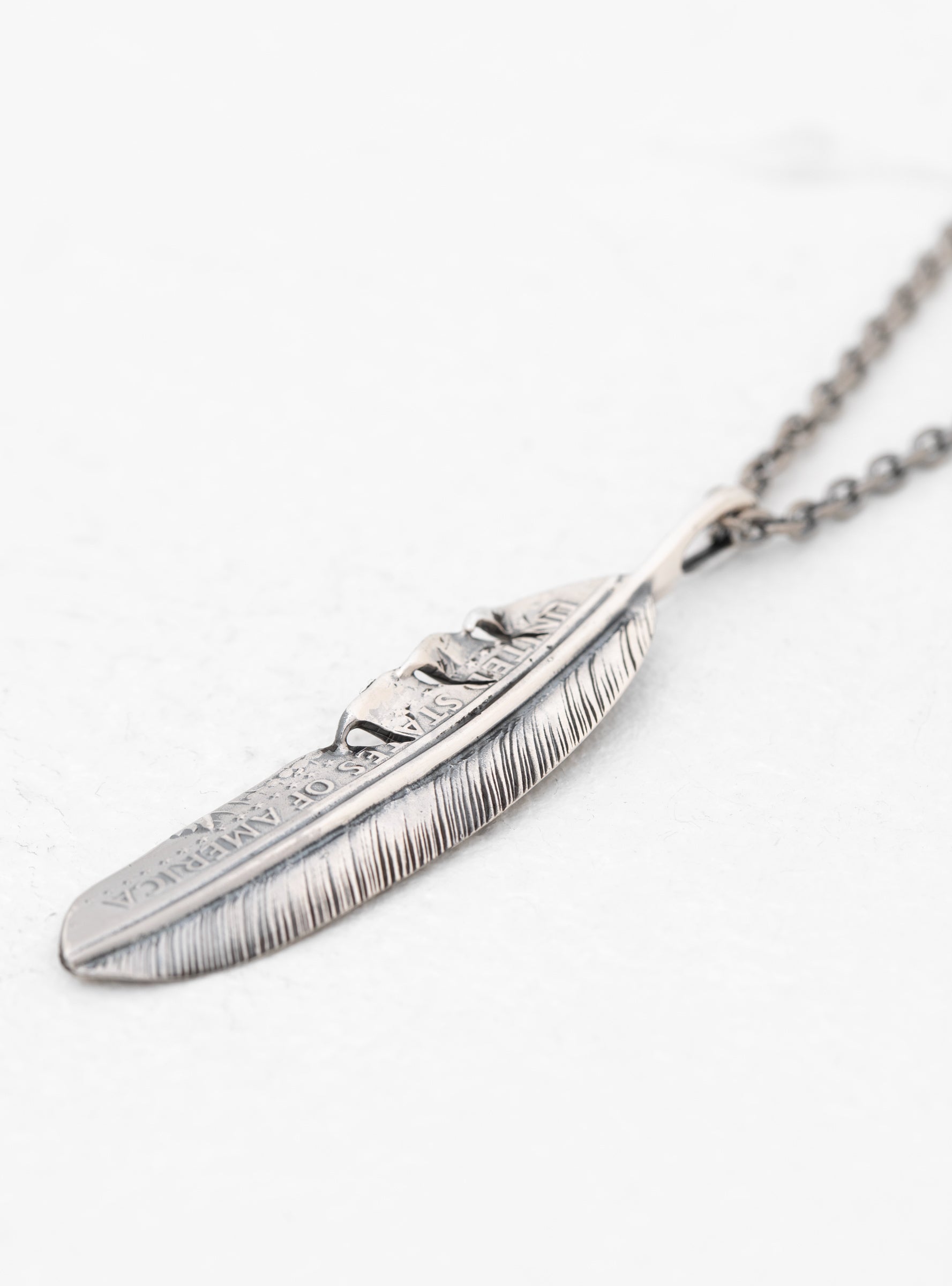  NORTH WORKS Liberty Feather Pendant Necklace Silver