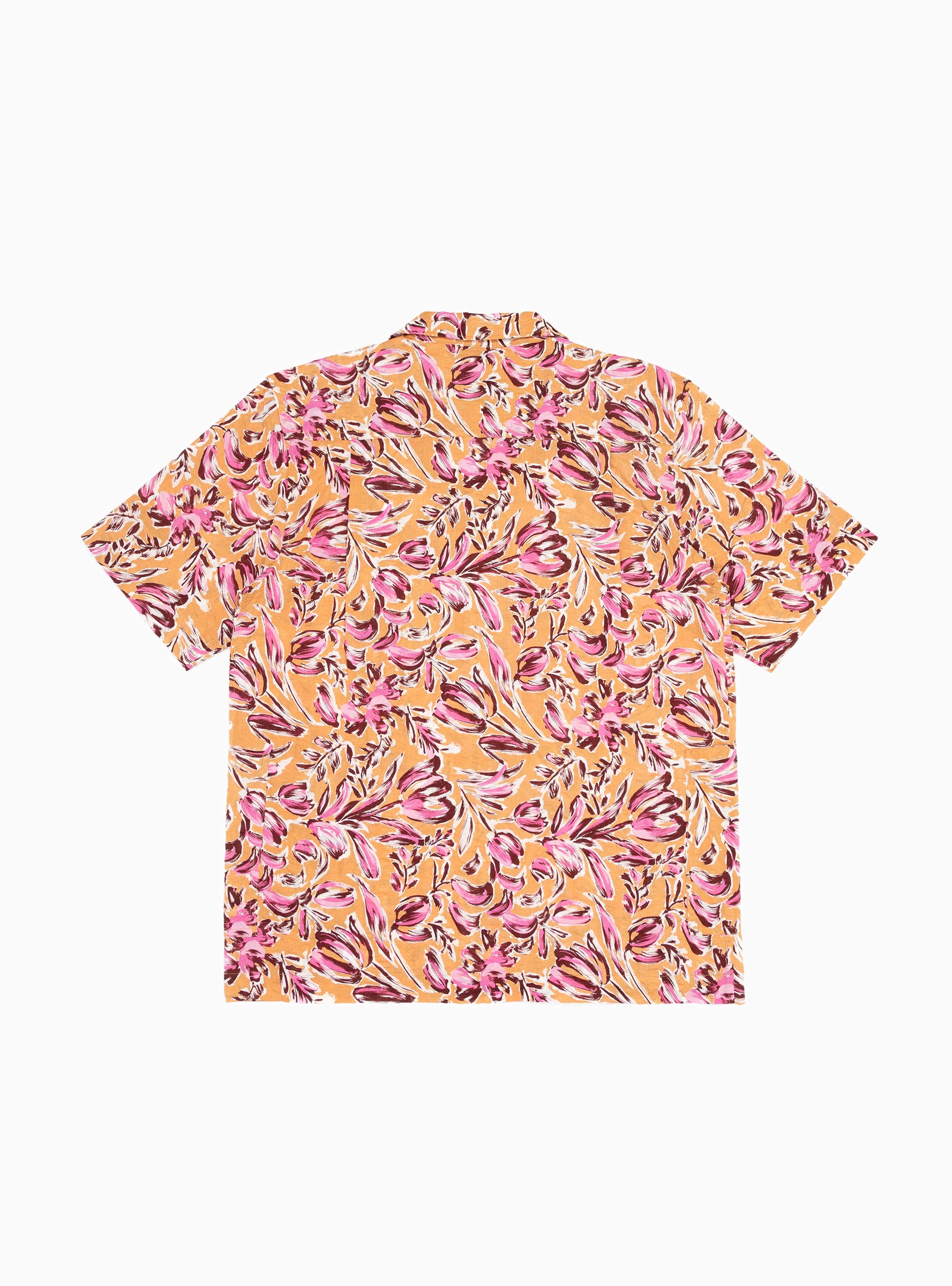  Garbstore Kabana Shirt Orange Floral - Size: XL