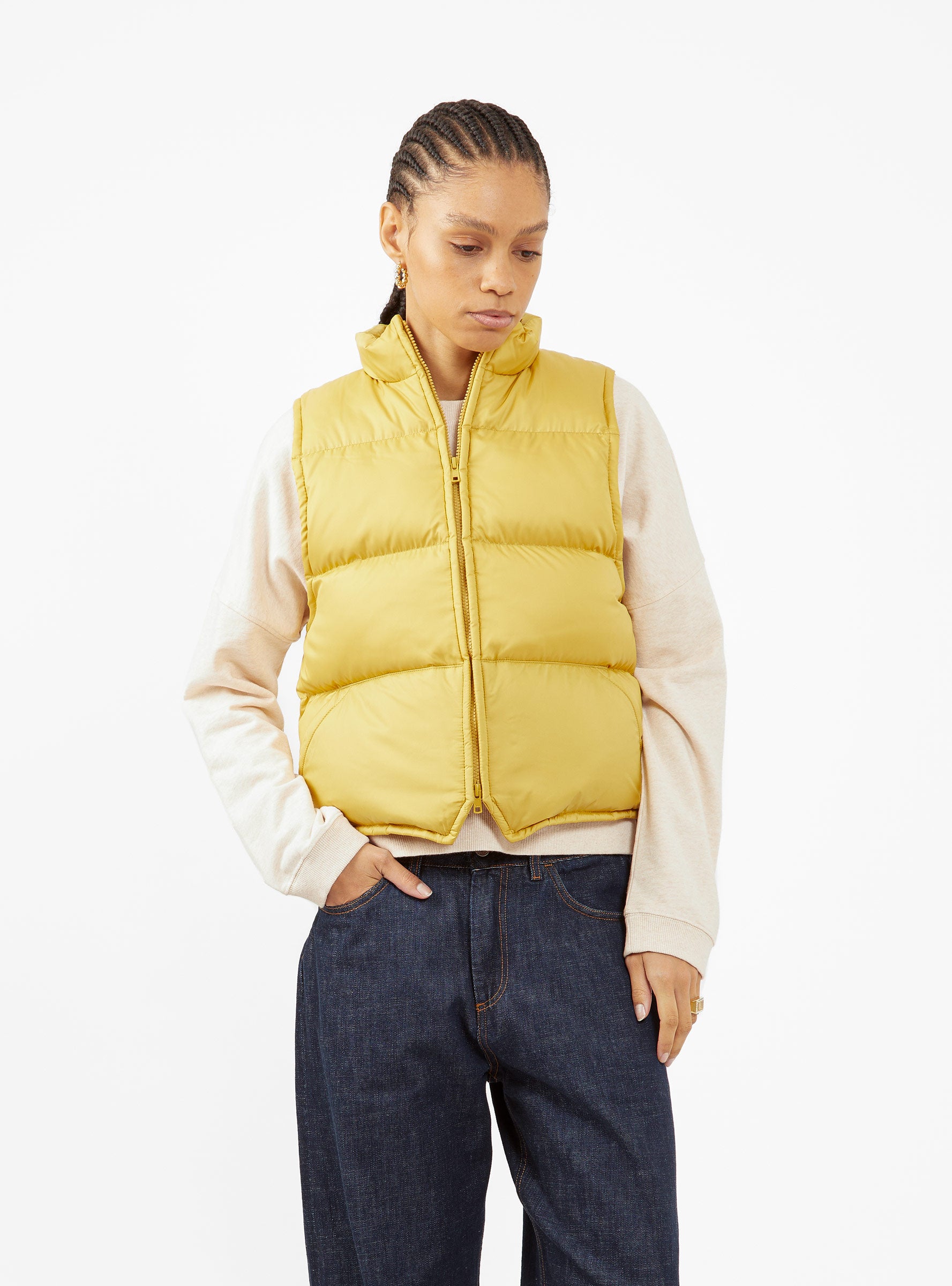  BEAMS BOY Down Vest Yellow