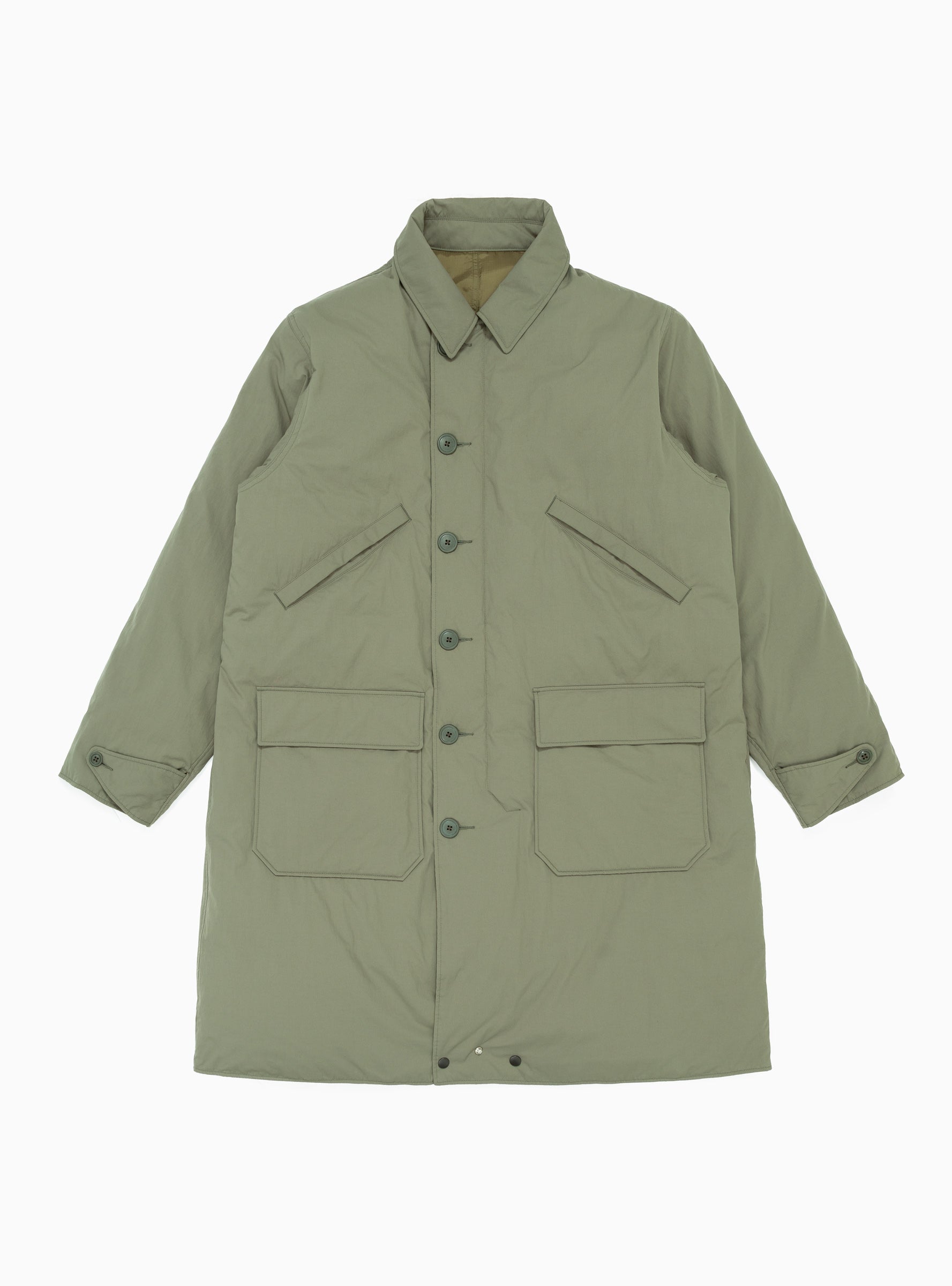  Pilgrim Surf + Supply Remi Reversible Down Coat Olive