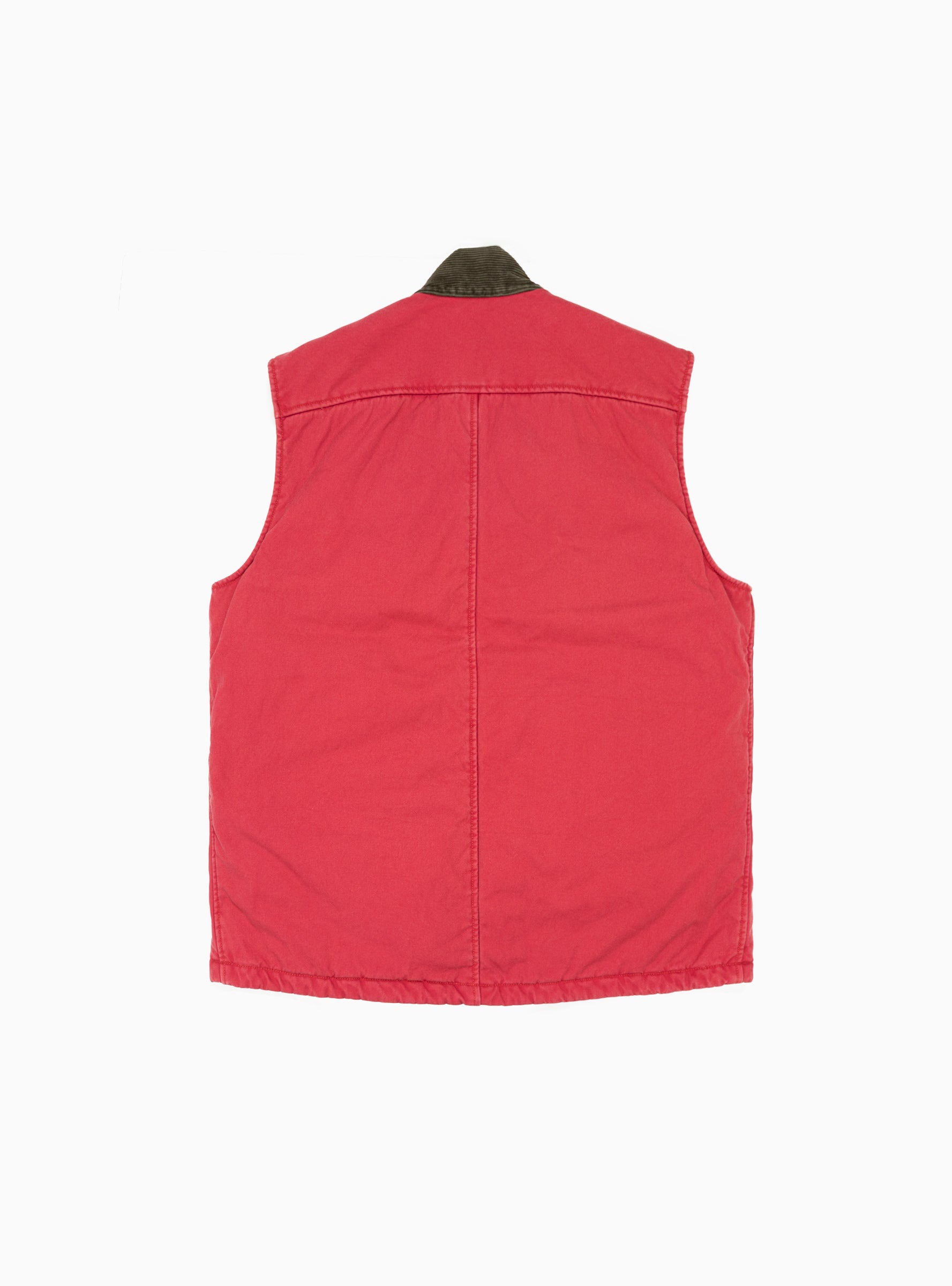  Kapital Dotera Canvas Vest Pink & Red - Size: Large