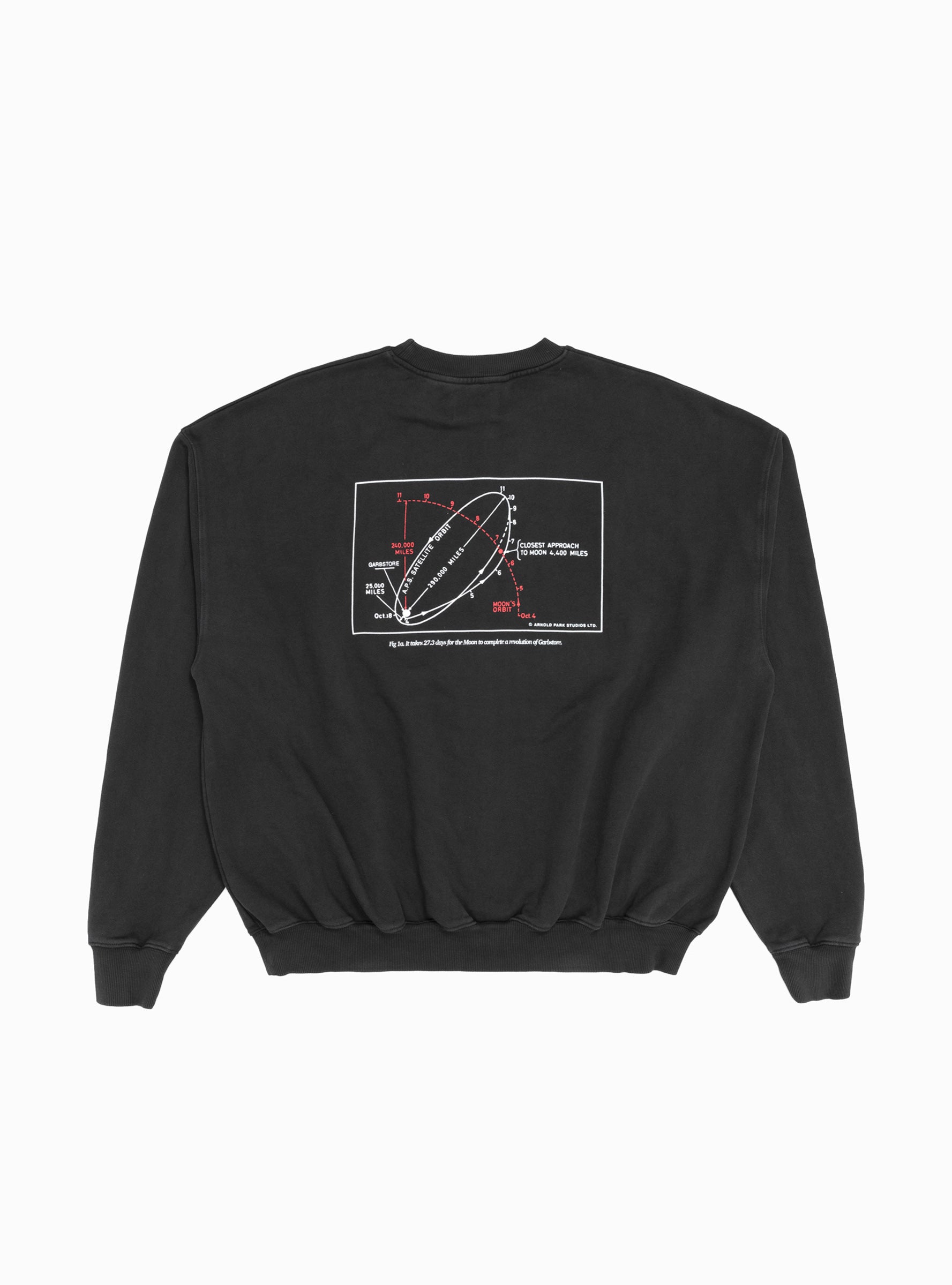  Arnold Park Studios & Garbstore Moon Sweatshirt Faded Black