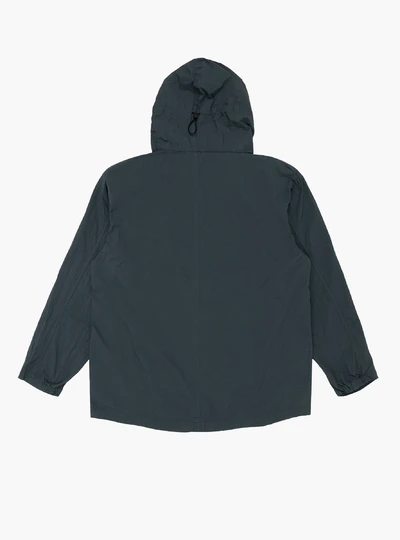  Still By Hand Hooded Nylon Blouson Blue Charcoal - Size: Large