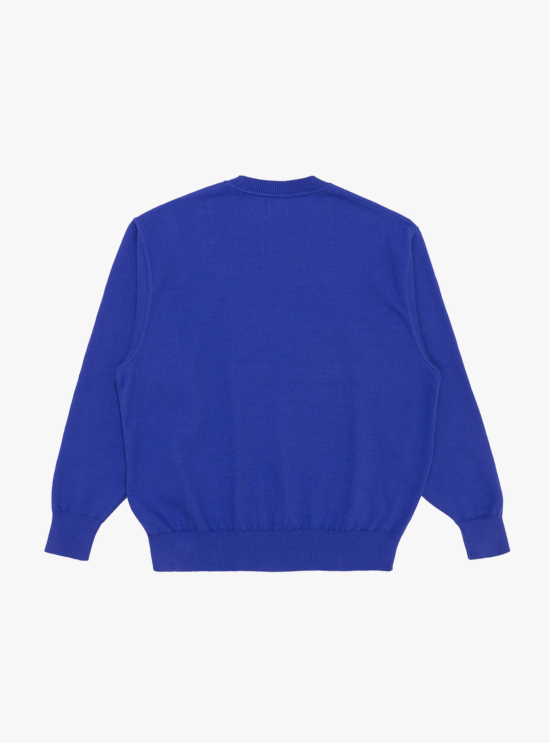  Yonetomi Wave Cotton Knit Pullover Blue - Size: Medium