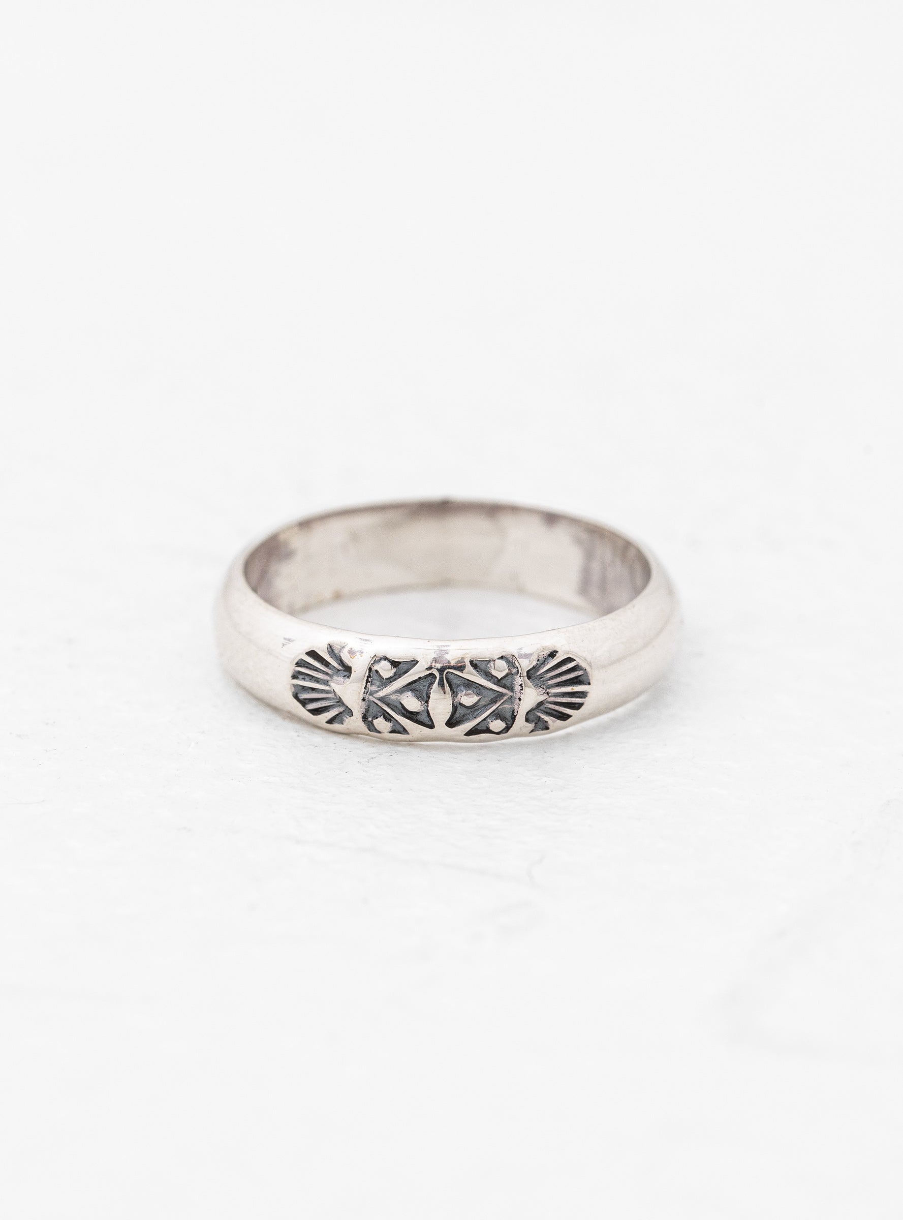  NORTH WORKS Engraved Ring A Silver