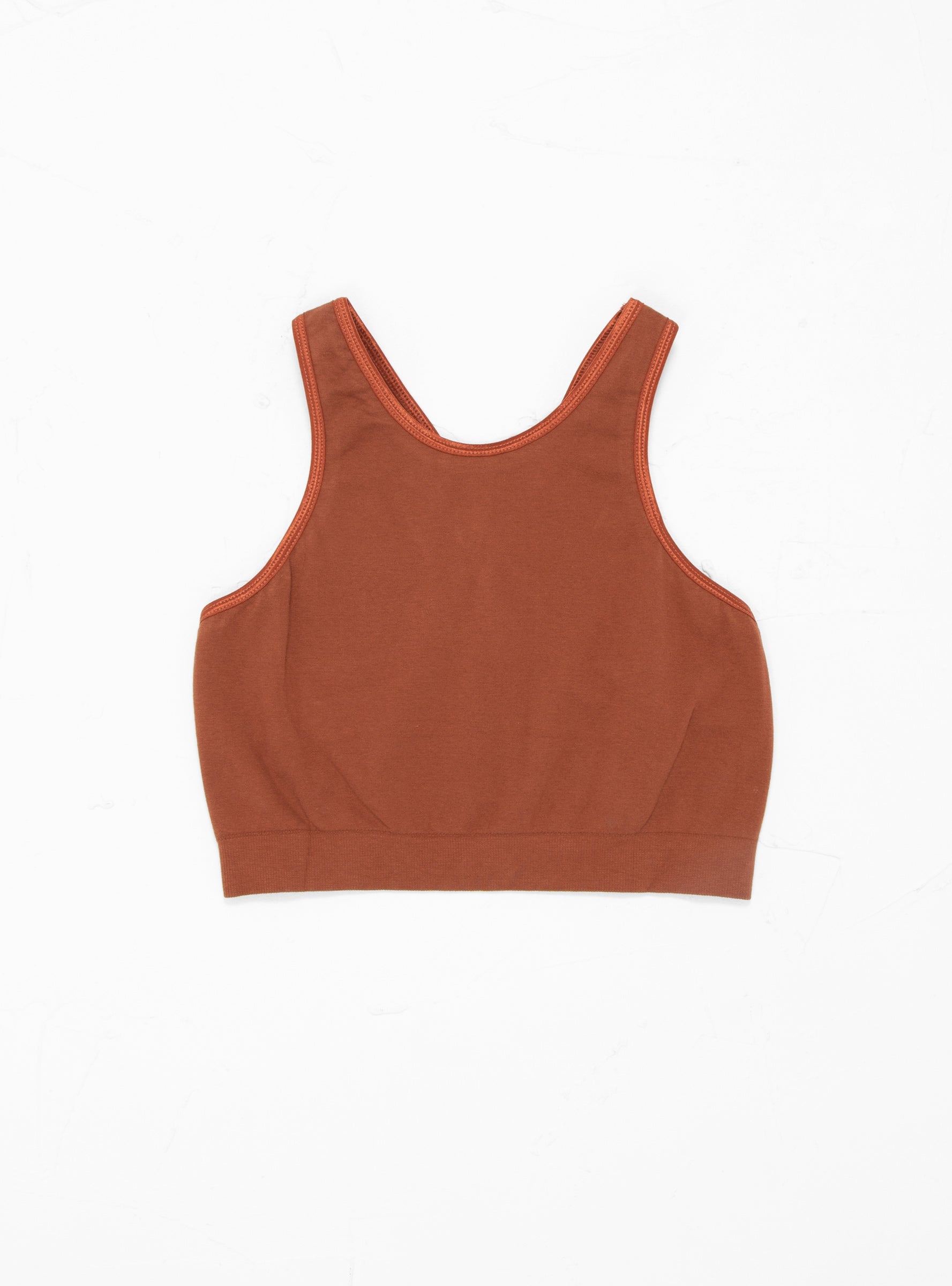  Baserange Oleta Highneck Bra Rust Brown - Size: M/L