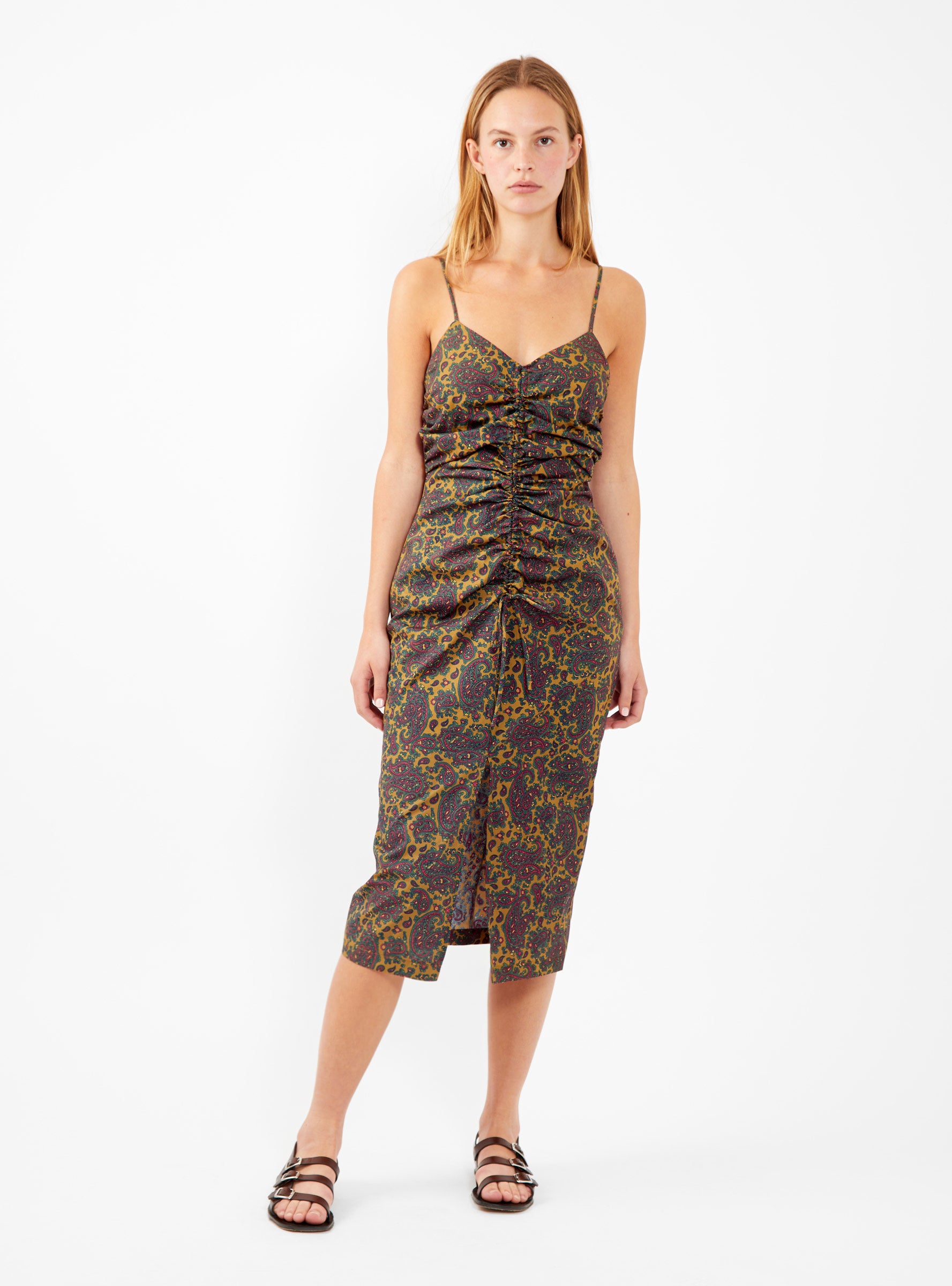  Rachel Comey Izzo Dress Olive Paisley