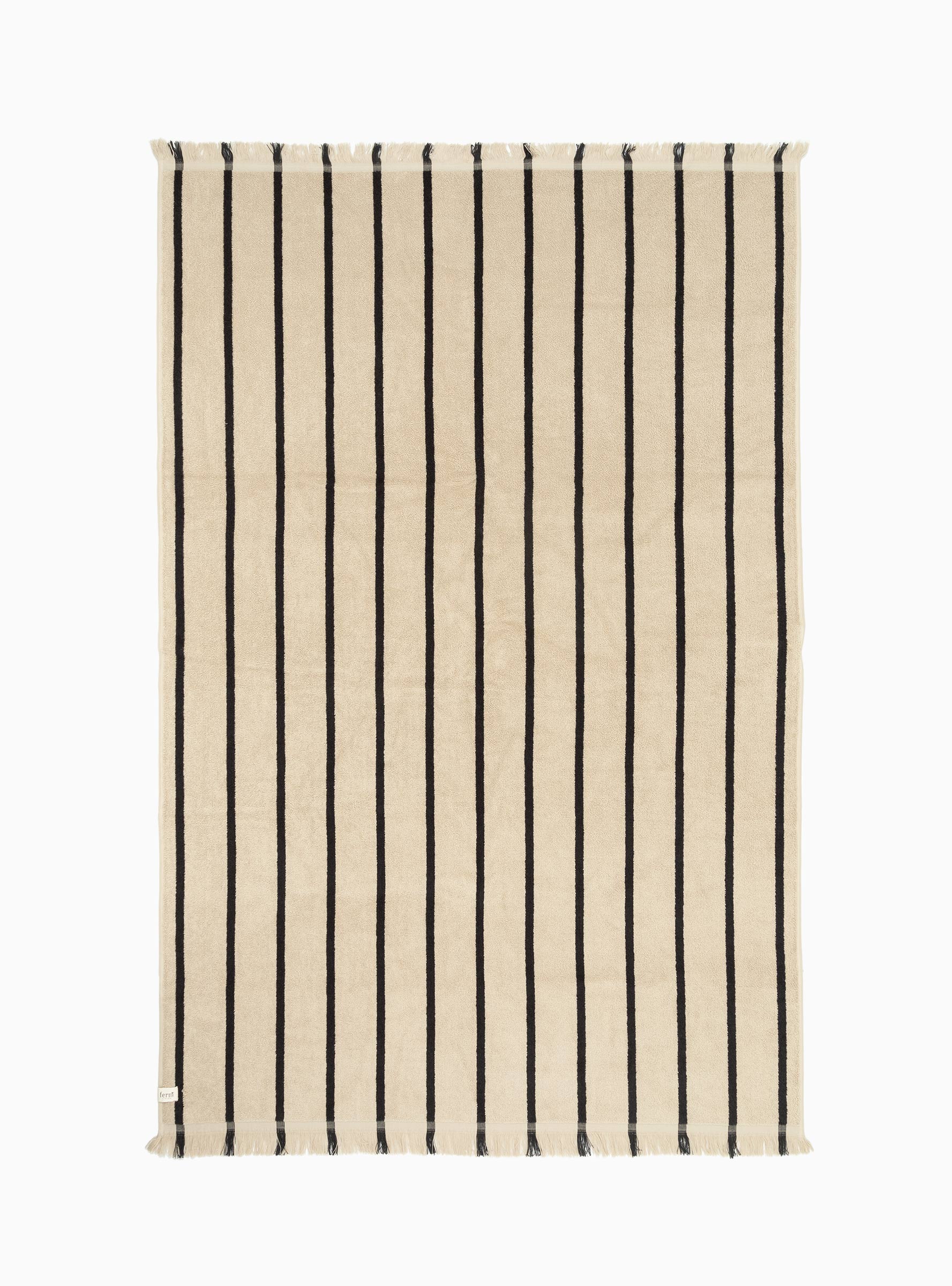  ferm LIVING Alee Beach Towel Beige & Black