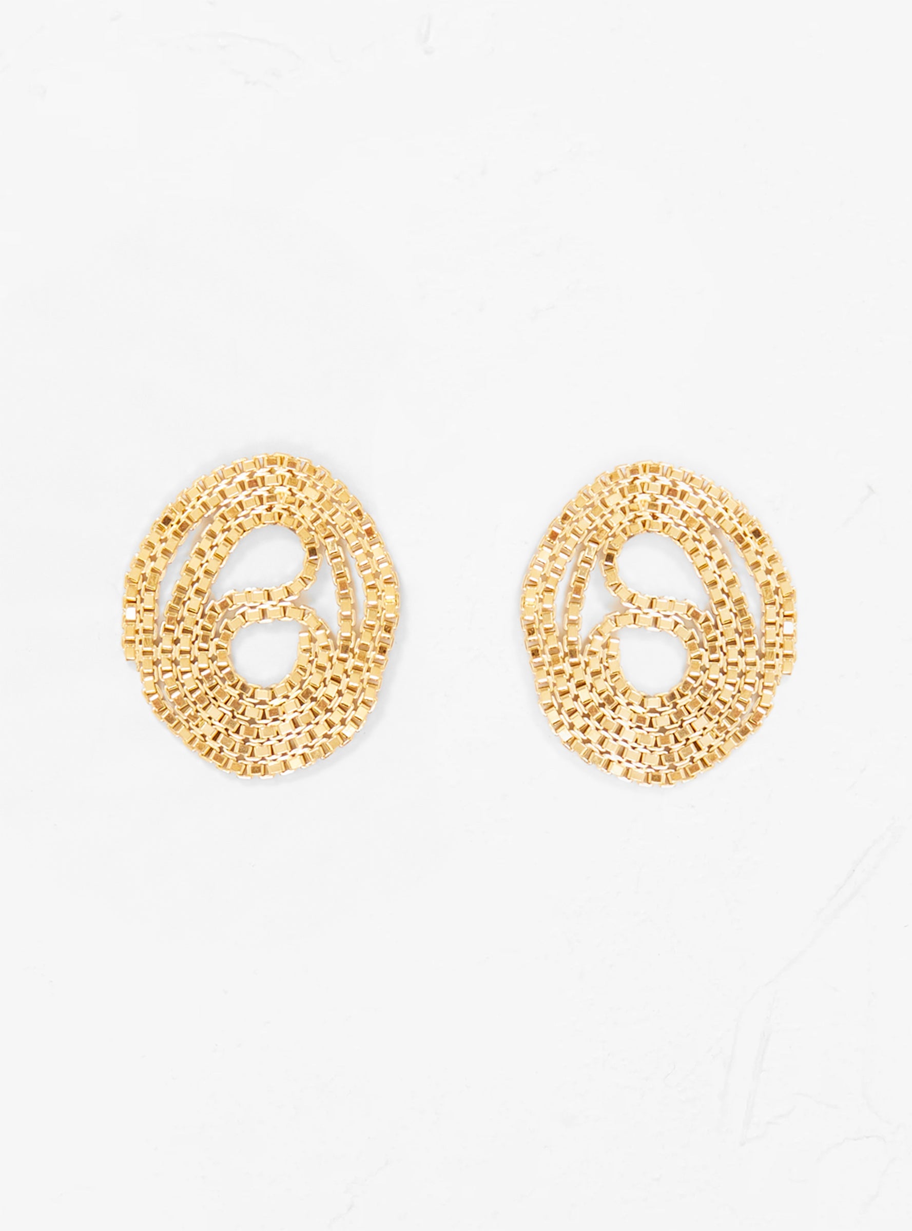  Martine Viergever Fungus Medium Gold Plated Silver Earrings