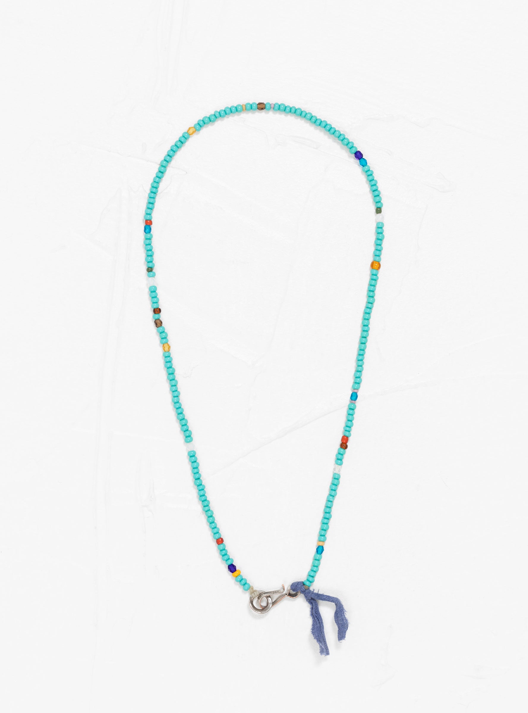  NORTH WORKS Venetian Bead & Bandana Necklace Turquoise