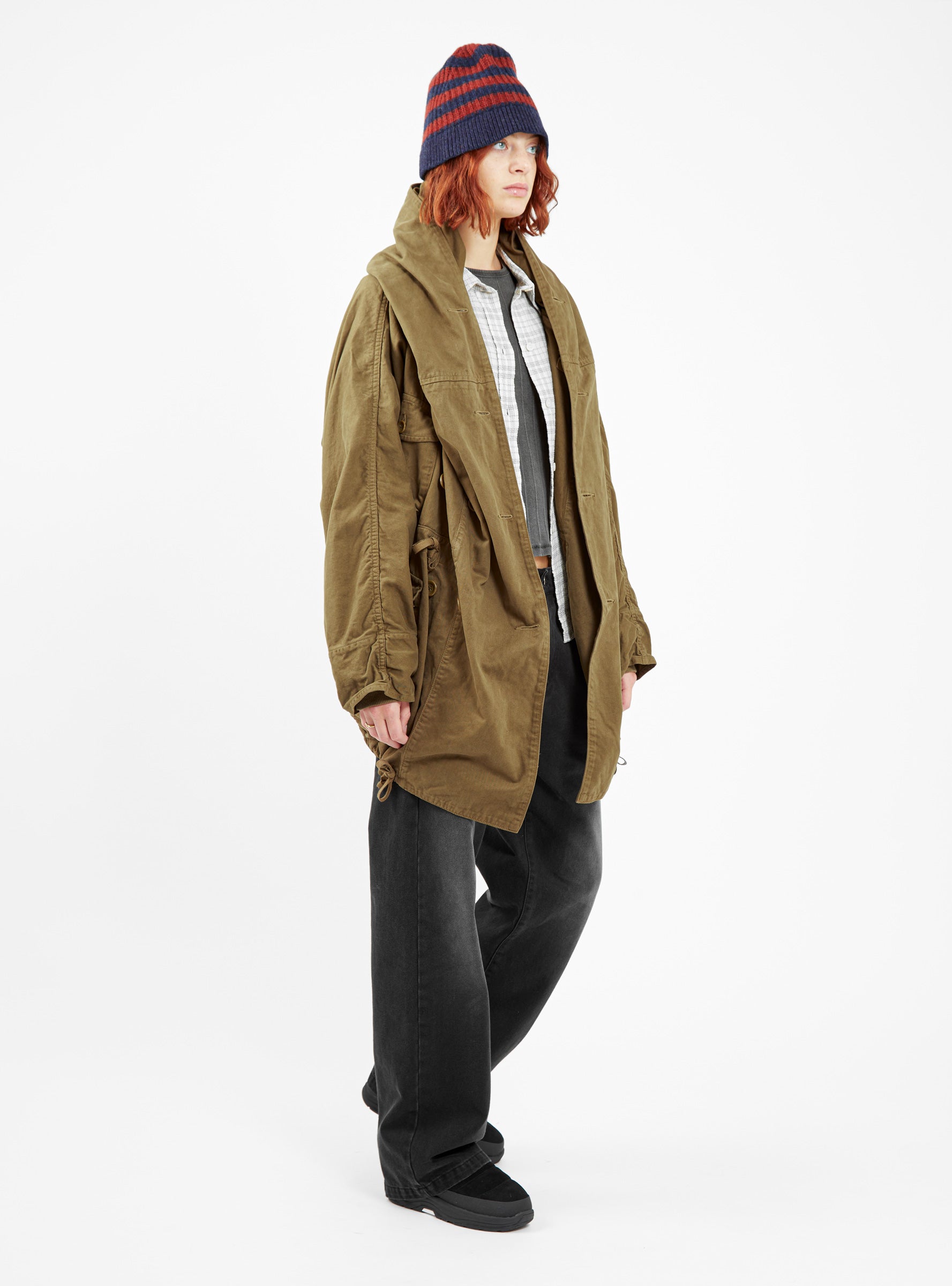  Kapital Katsuragi Cotton Coat Khaki - Size: Medium