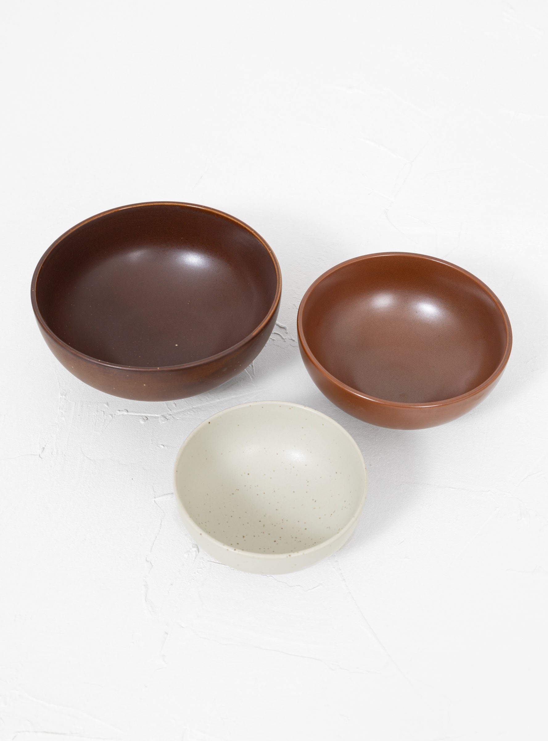  ferm LIVING Midi Bowls Set Brown & Off White