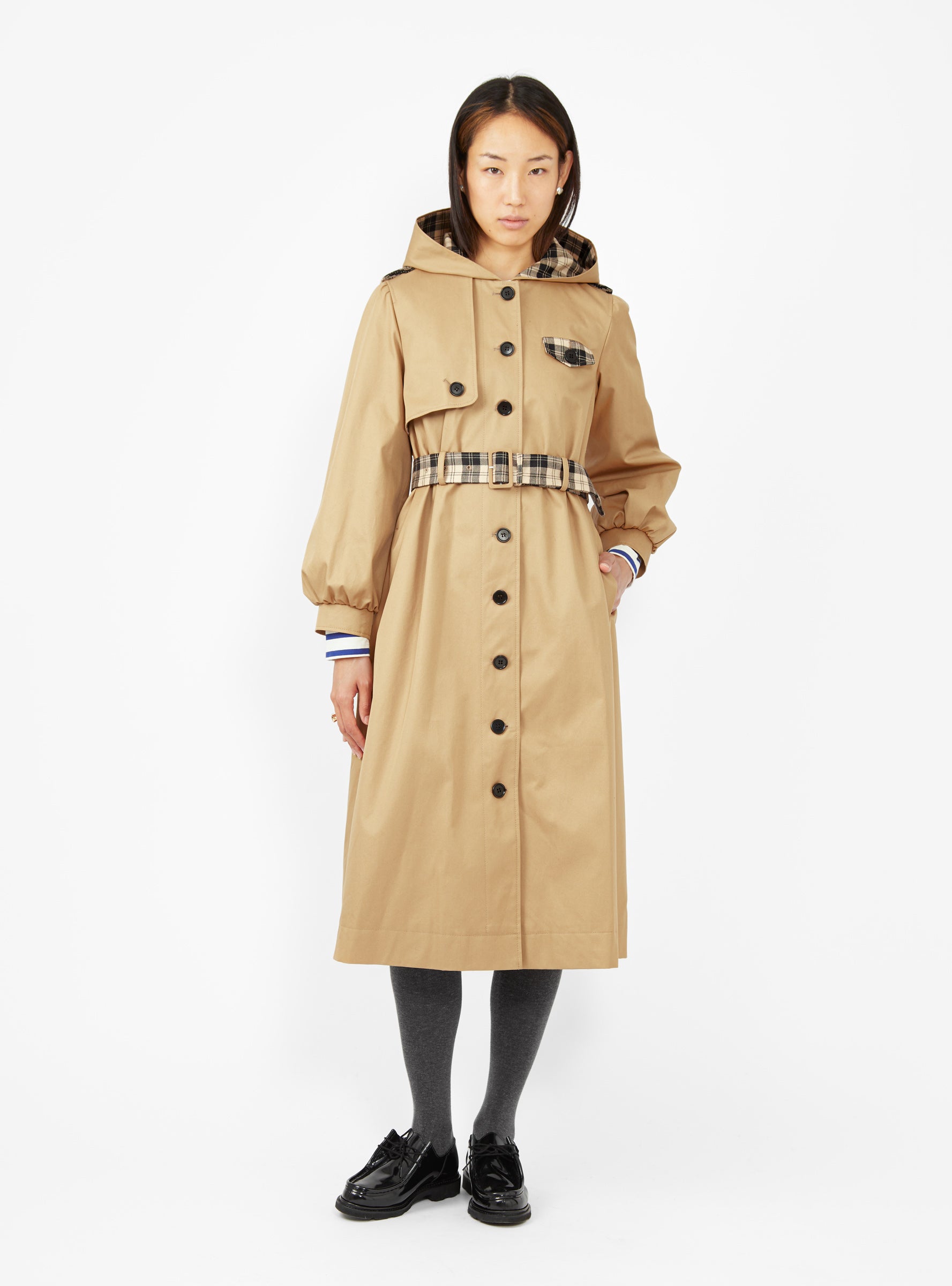  Shrimps Aspen Trench Coat Camel & Black