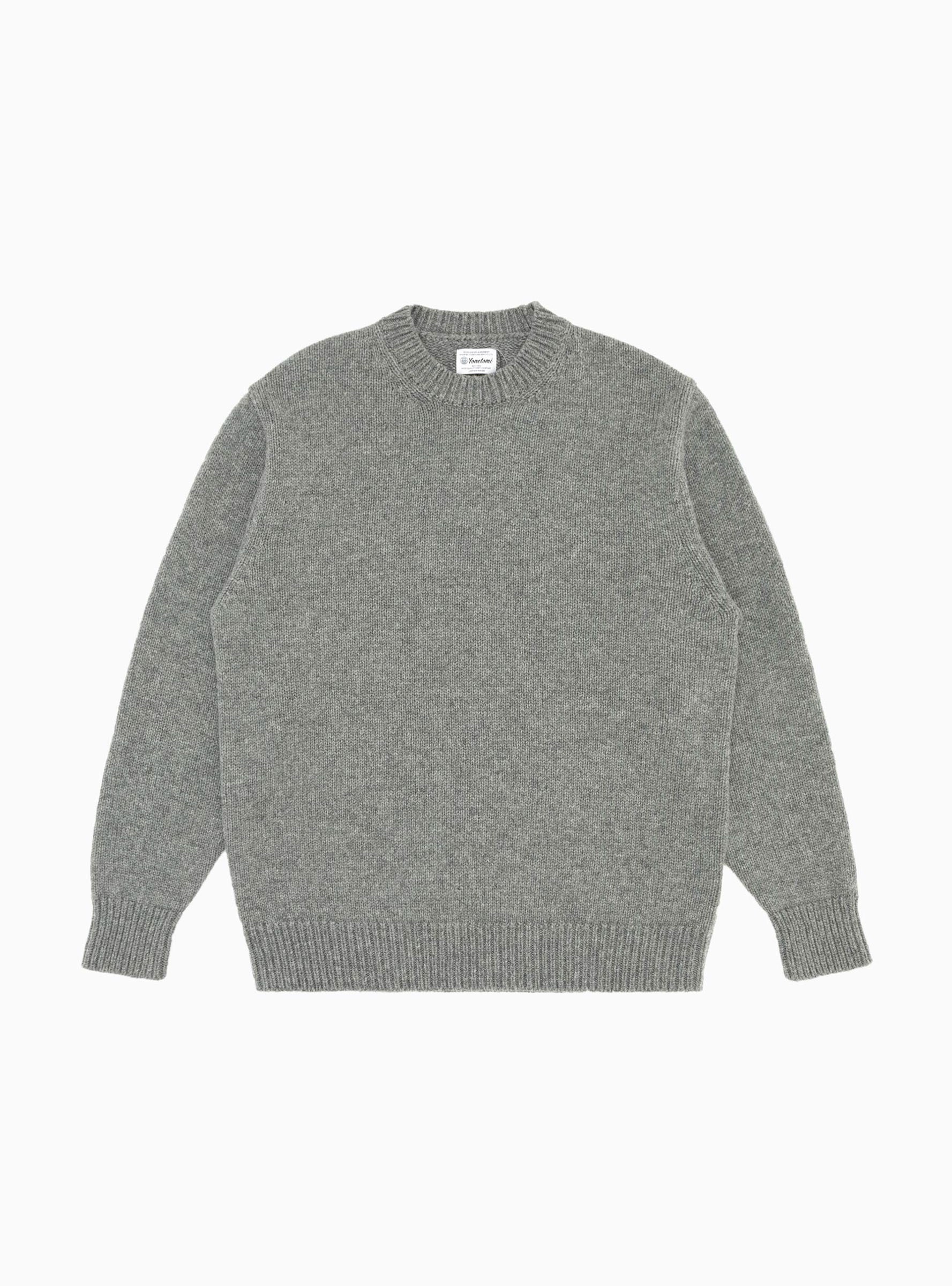  YONETOMI Soft Lambswool Sweater Grey