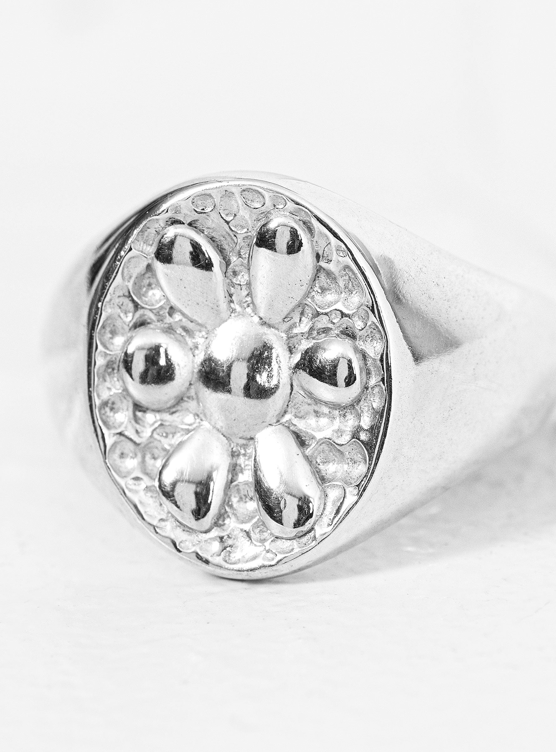  Alec Doherty Wallflower Diamond Ring Silver - Small