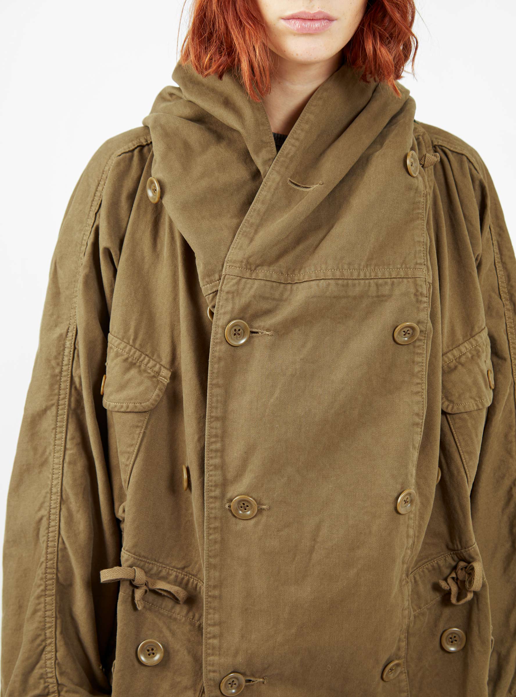  Kapital Katsuragi Cotton Coat Khaki - Size: Medium