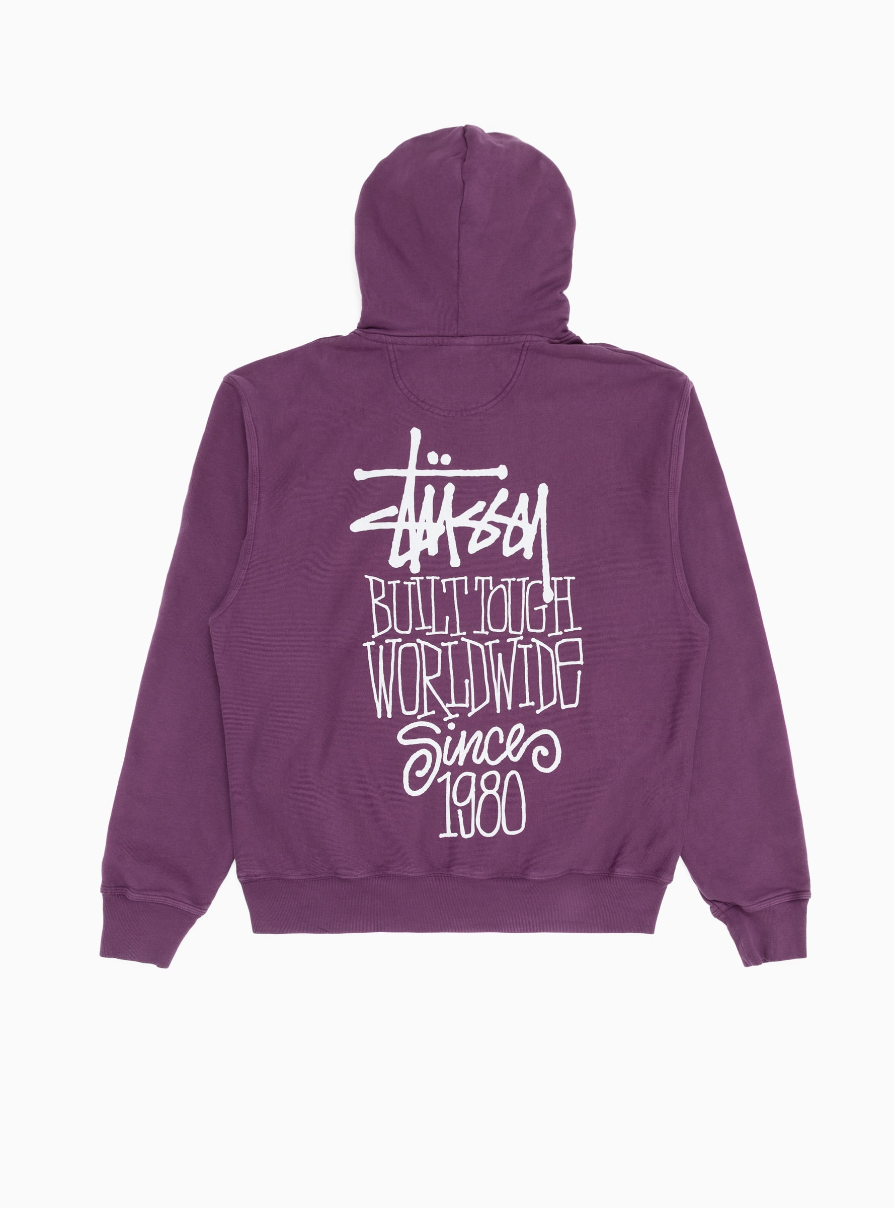  Stüssy Built Tough Pigment Dyed Hoodie Purple