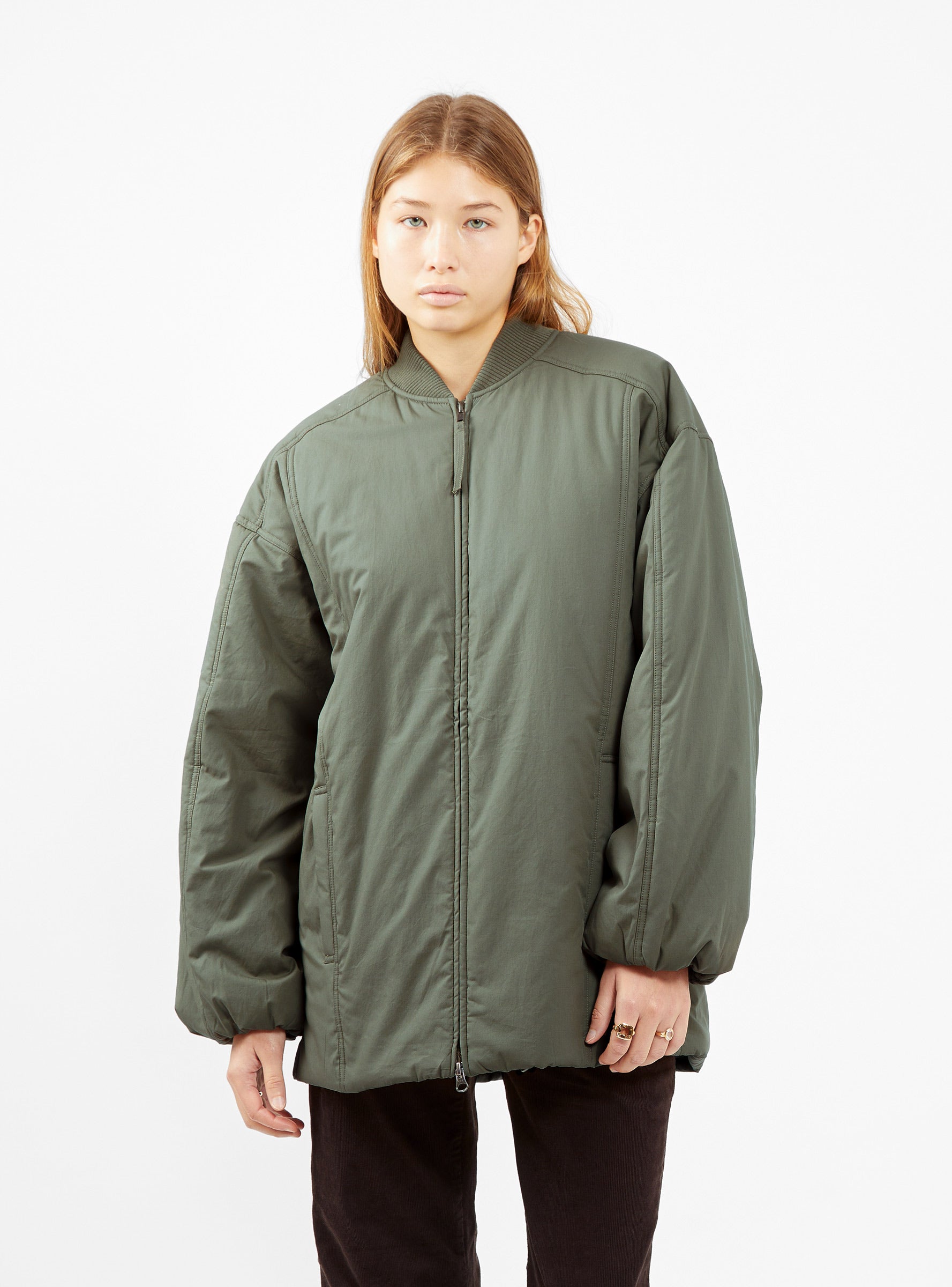  Apiece Apart Orka Long Bomber Jacket Olive