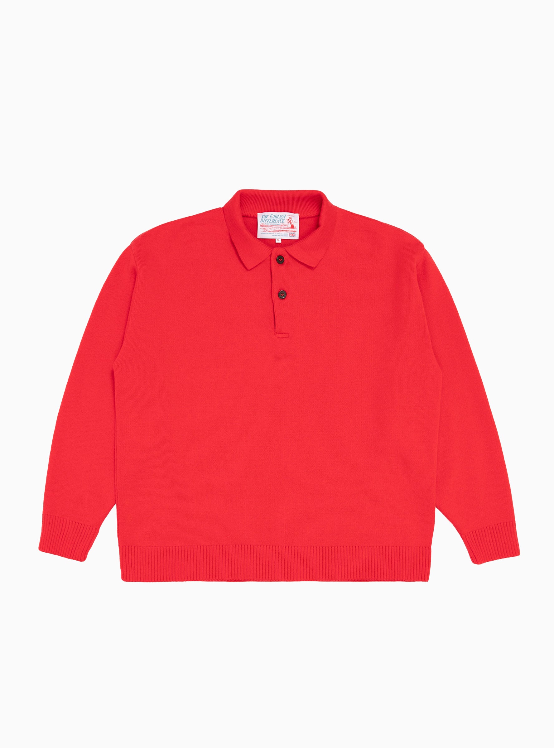  The English Difference Polo Sweater Cherry - Size: Small