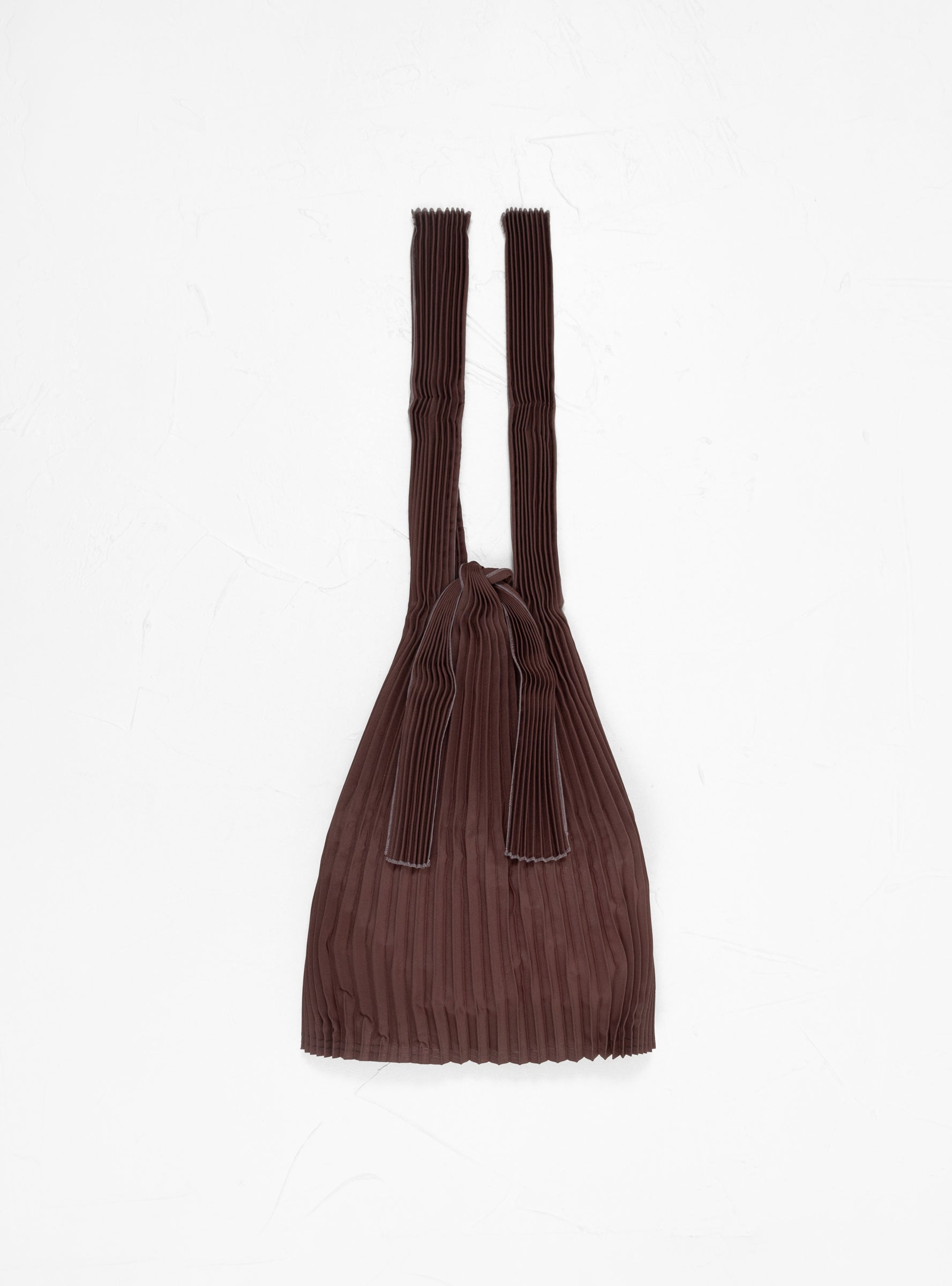  PLECO Tate Pleated Tote Bag Brown