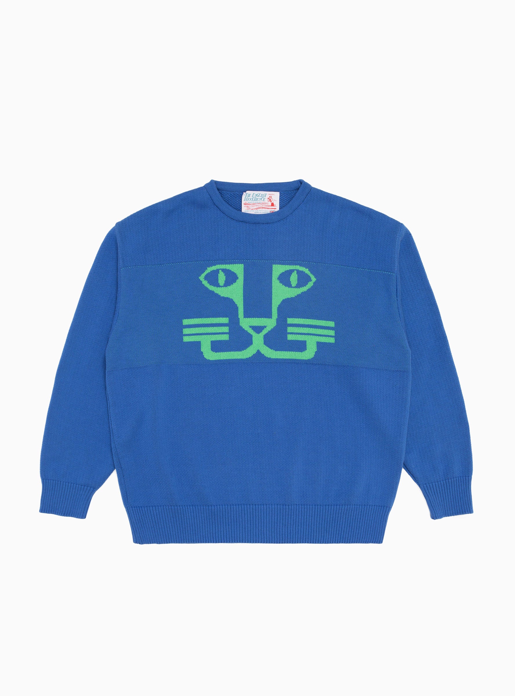  The English Difference Kendrew Tiger Crew Royal Blue - Size: Large