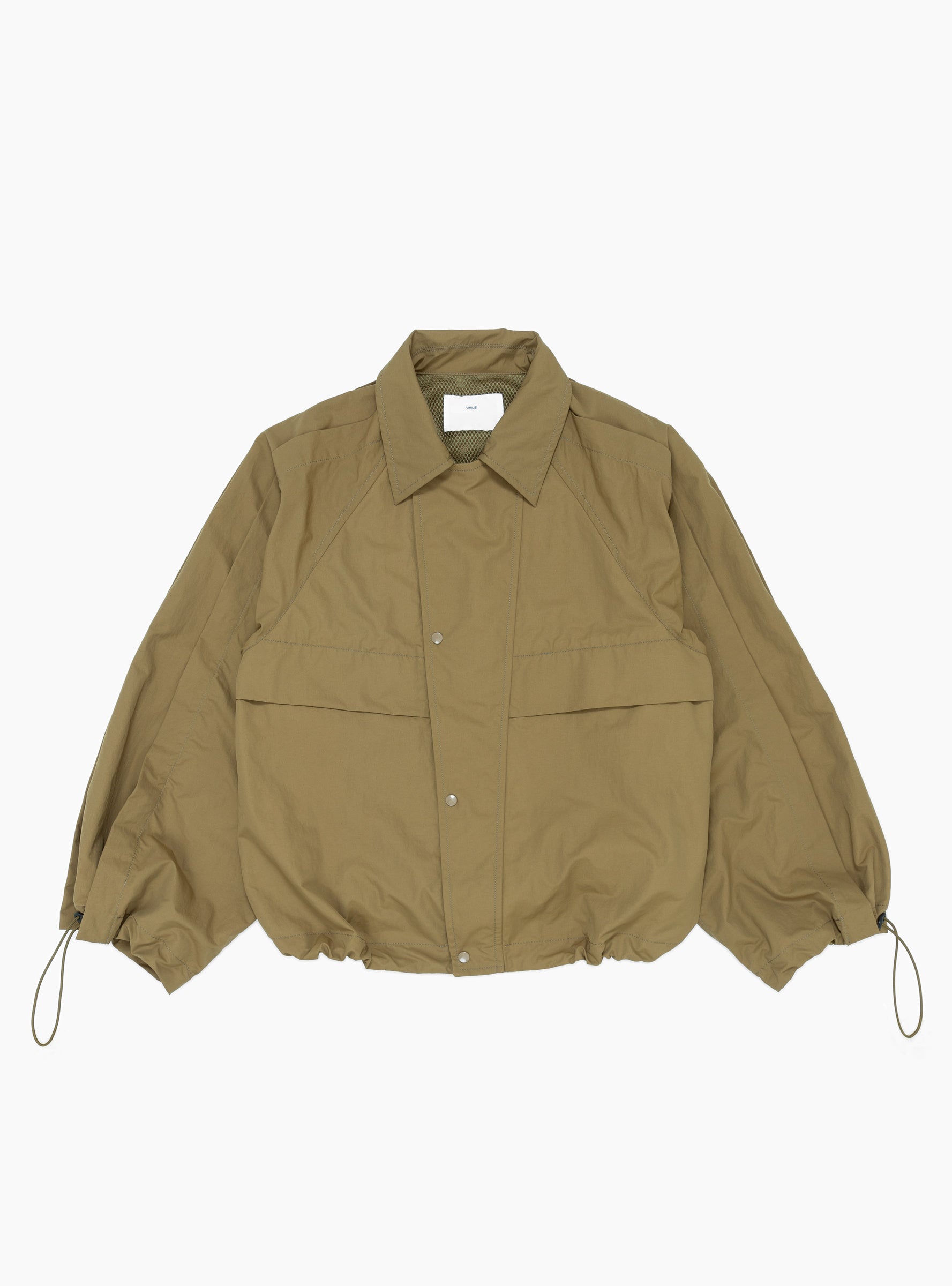  TOGA VIRILIS Nylon Taffeta Jacket Khaki