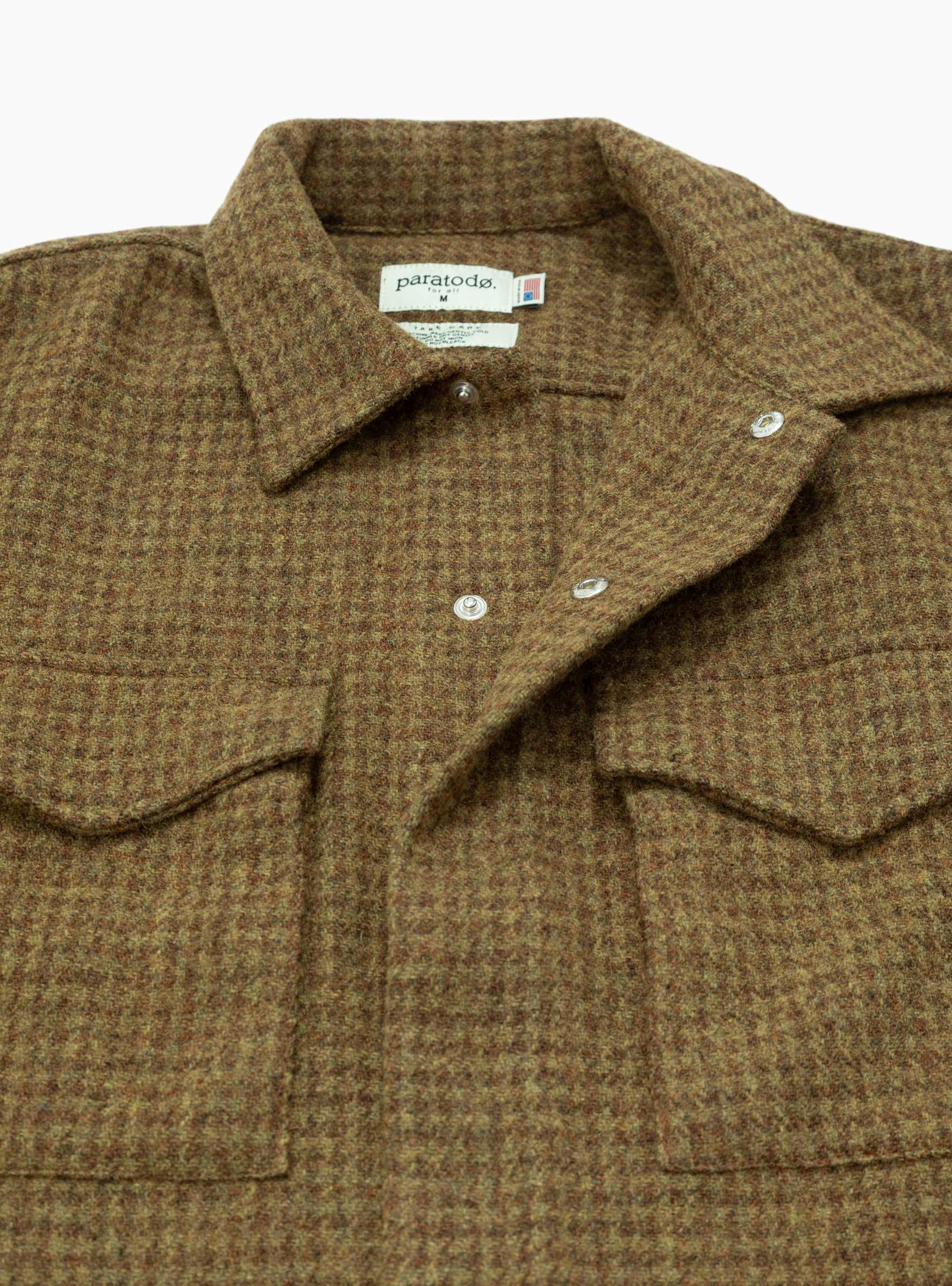  Paratodo London '68 Wool Jacket Brown Houndstooth - Size: Medium