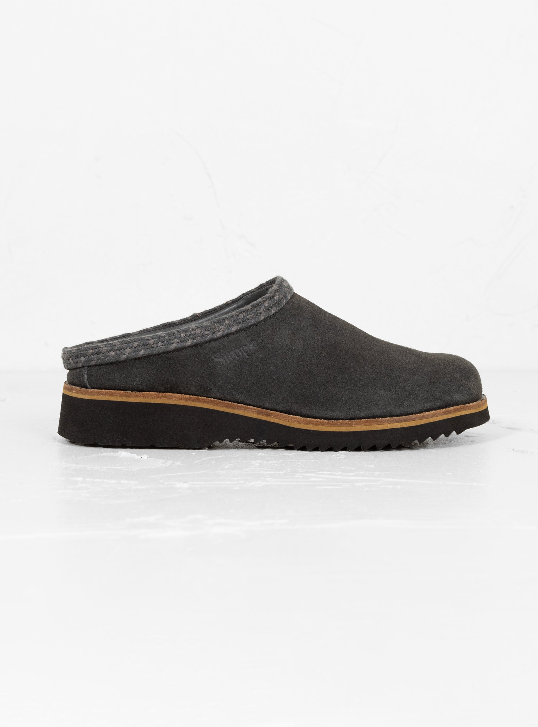  Simple Original Suede Clogs Charcoal