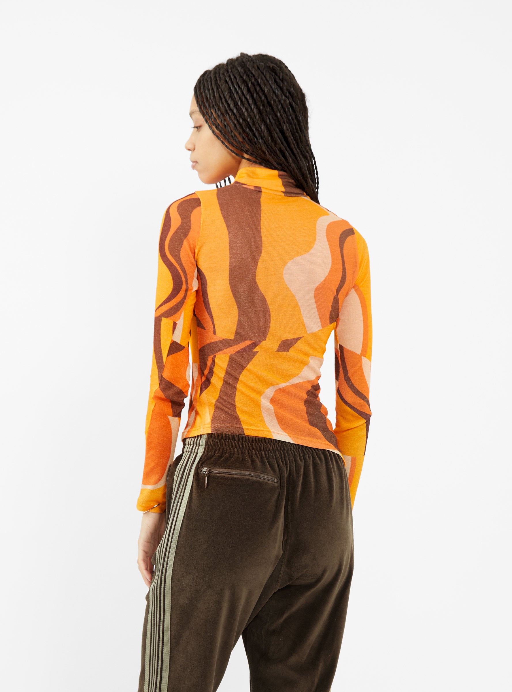  Rejina Pyo Logan Top Orange Print - Size: Small