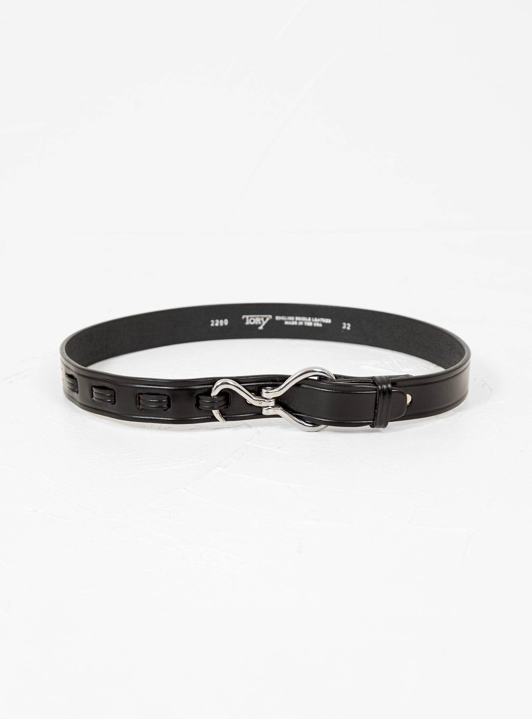  Tory Leather Hoof Pick Belt Black & Silver