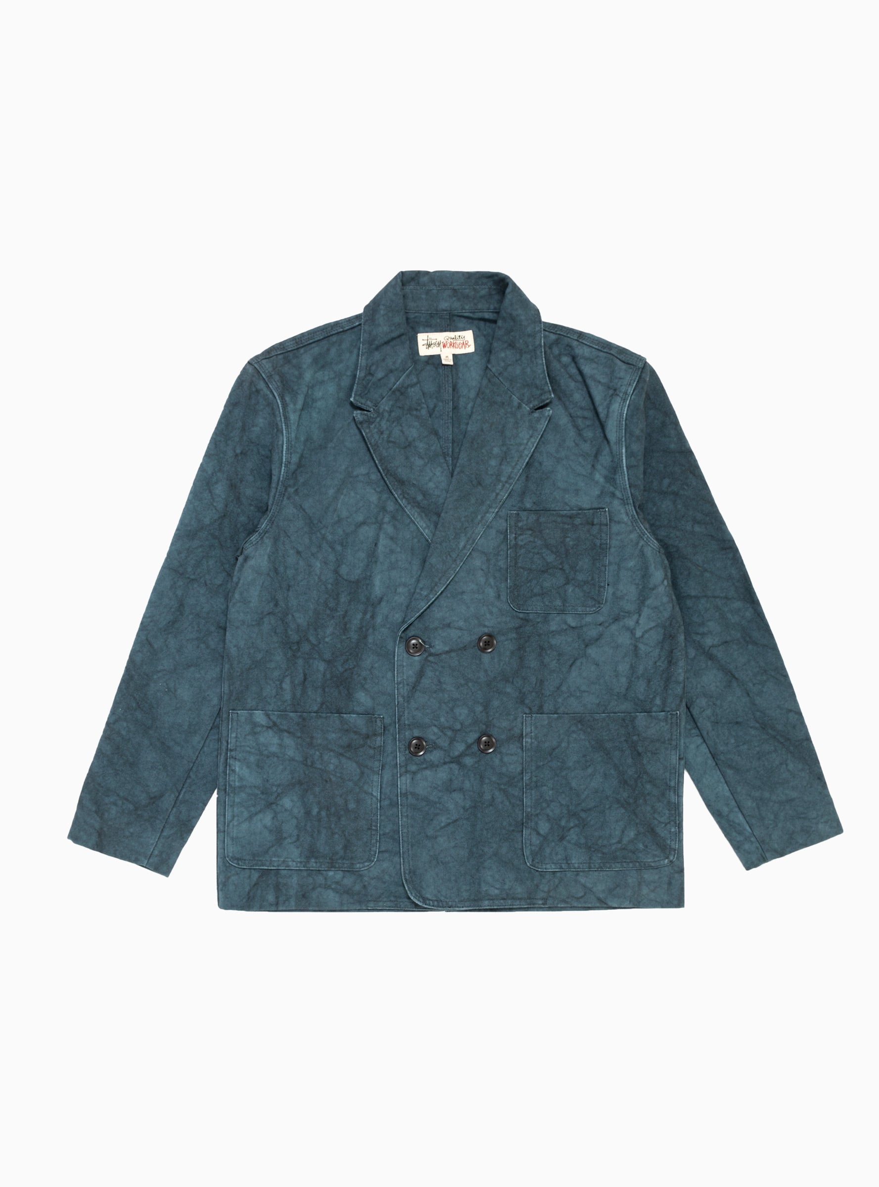  Stüssy Canvas Double Breasted Jacket Navy