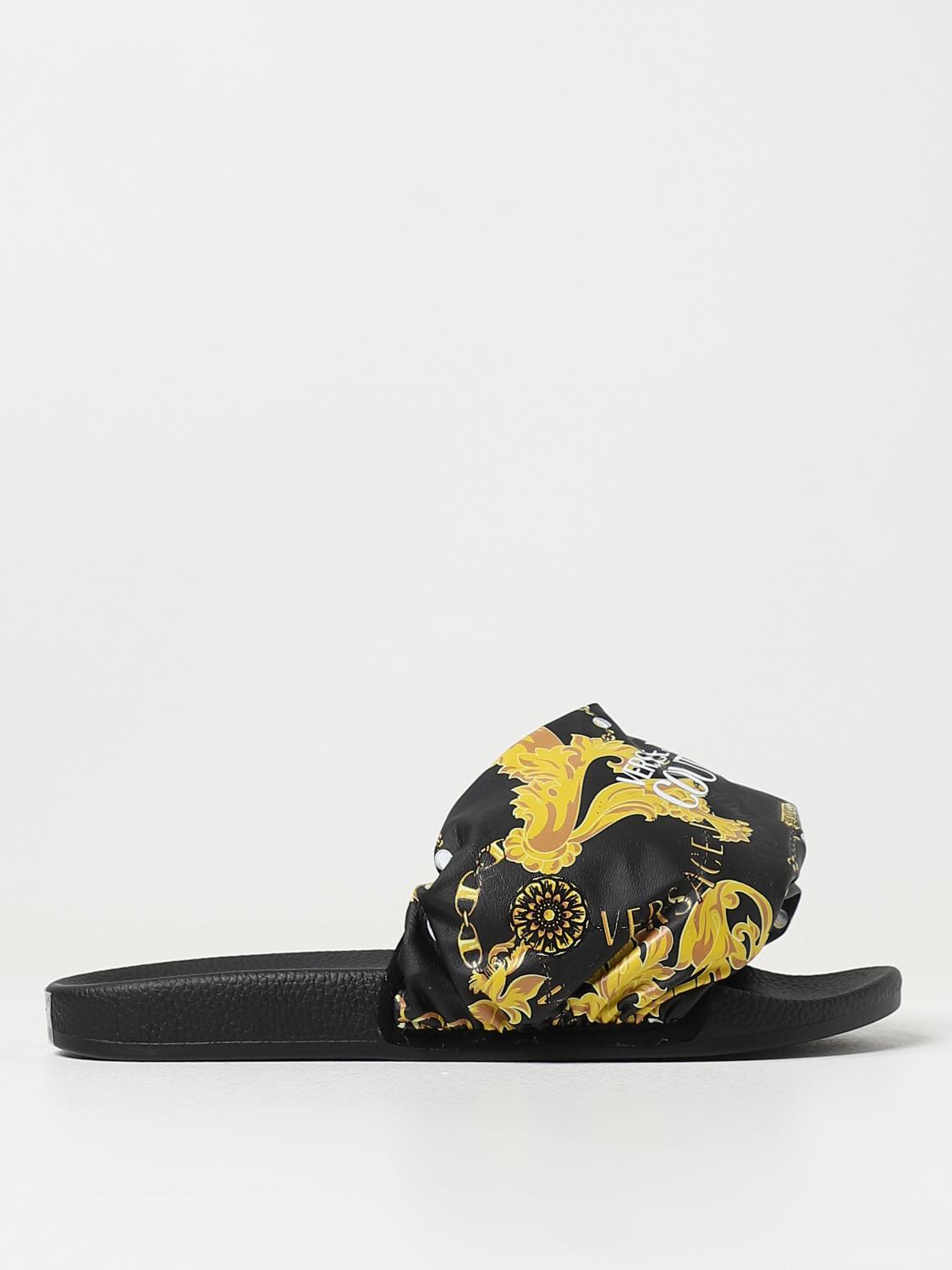 Versace Jeans Couture Flat Sandals VERSACE JEANS COUTURE Woman colour Black