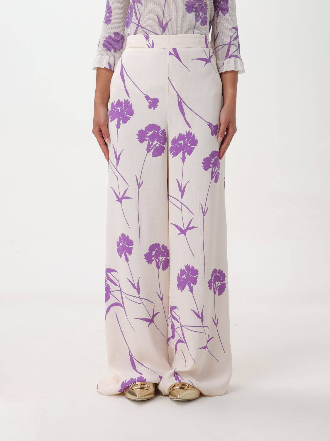 Twinset Trousers TWINSET Woman colour Lilac