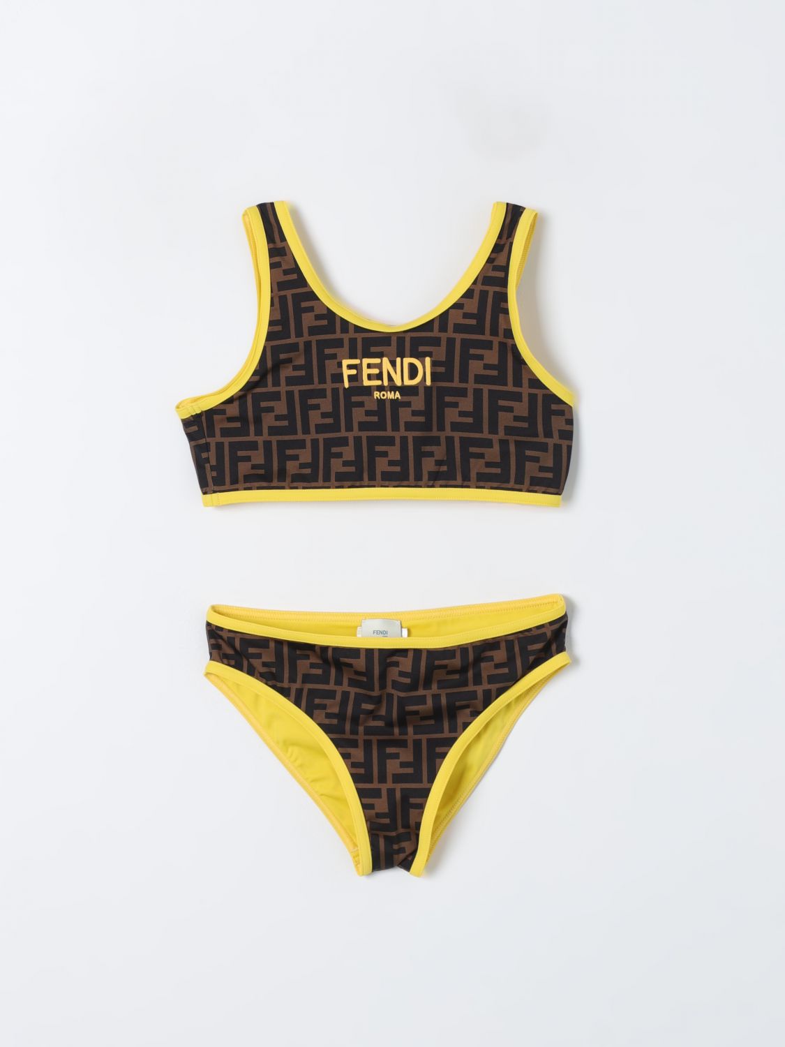 Fendi Kids Swimsuit FENDI KIDS Kids colour Tobacco