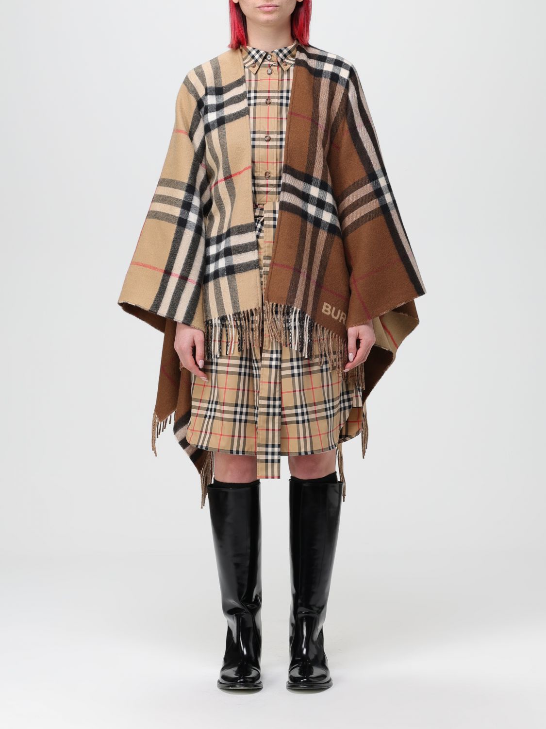 Burberry Cloak BURBERRY Woman colour Beige