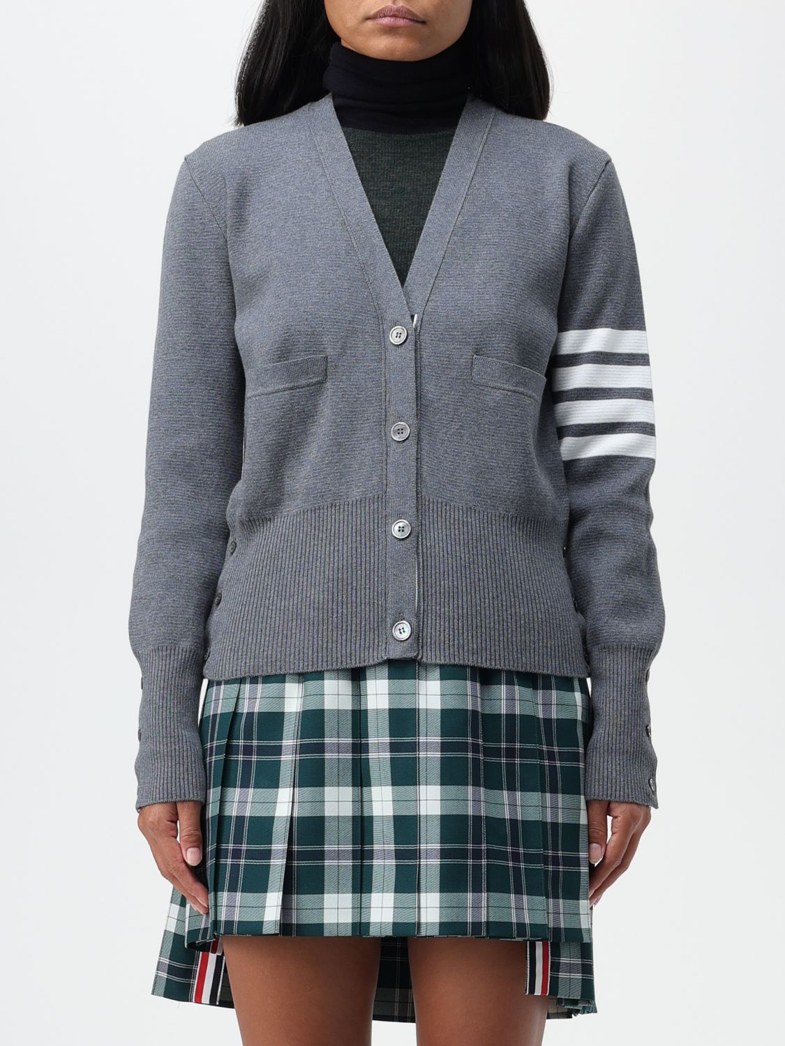 Thom Browne Cardigan THOM BROWNE Woman colour Grey